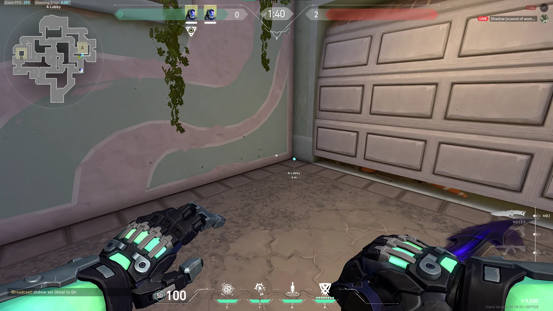 KAY/O Zero_Point on Sunset Attack Site A — step 1 of 3: Position — where to stand