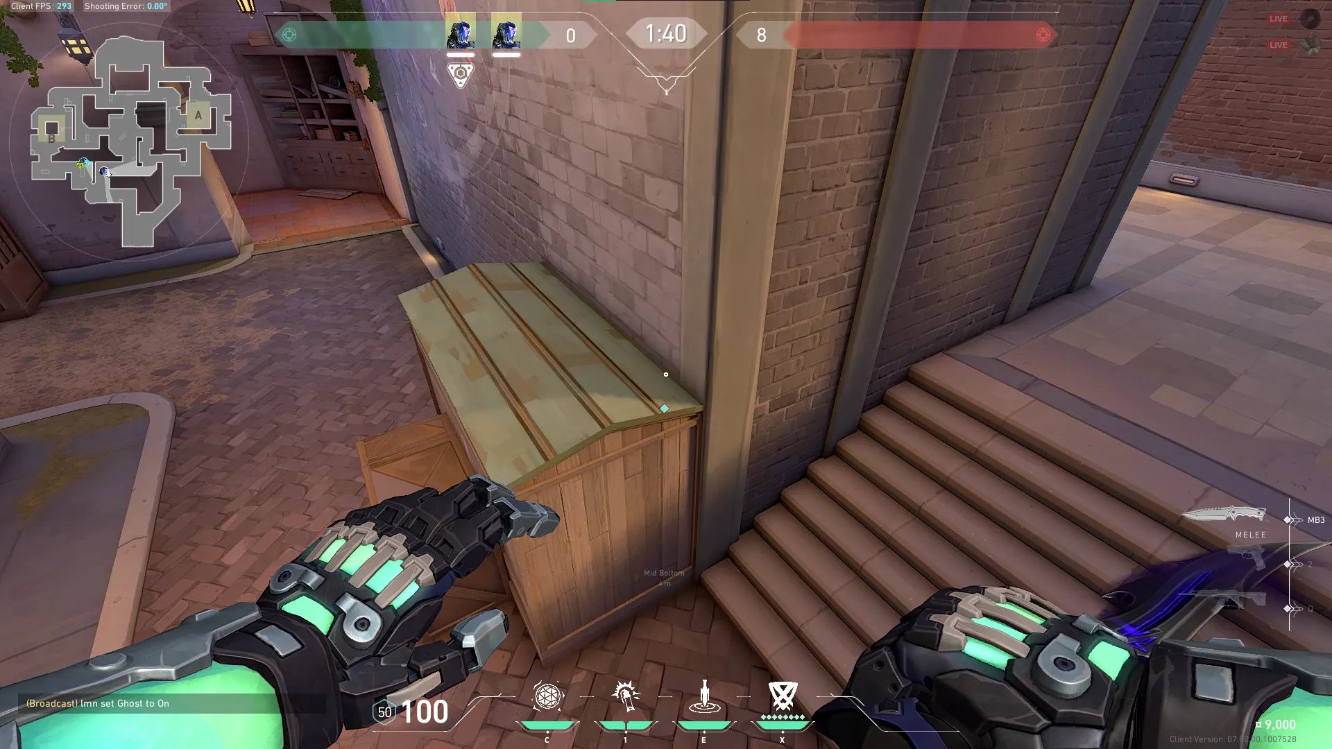 KAY/O Frag_Ment on Sunset Attack Site B — step 1 of 5: Position — where to stand