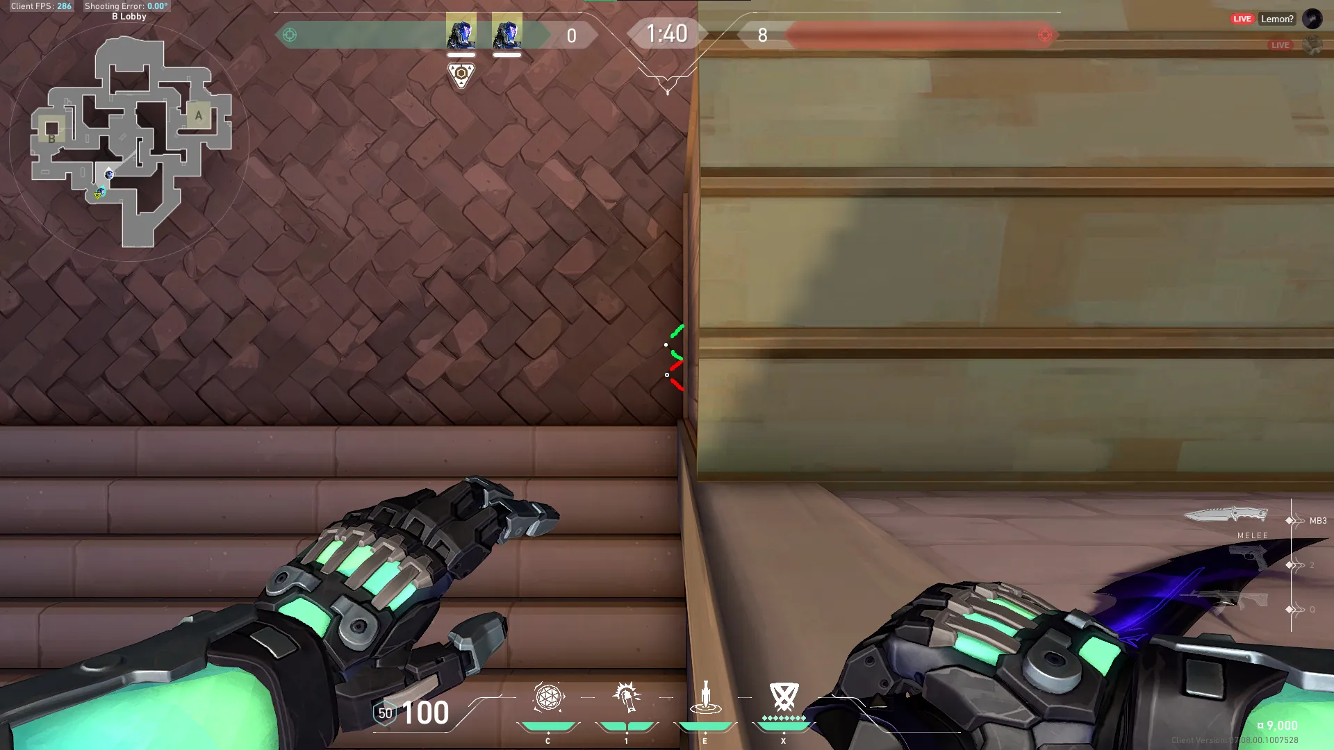 KAY/O Frag_Ment on Sunset Attack Site B — step 2 of 5: Aim — line up the shot