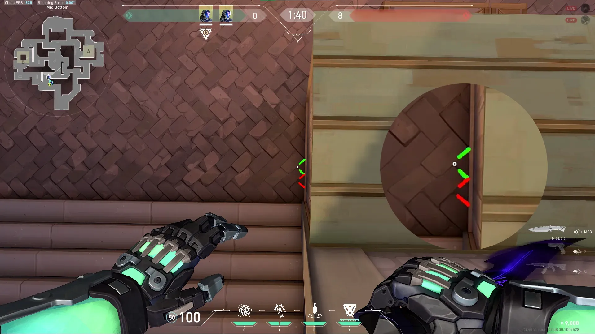 KAY/O Frag_Ment on Sunset Attack Site B — step 3 of 5: Aim — line up the shot