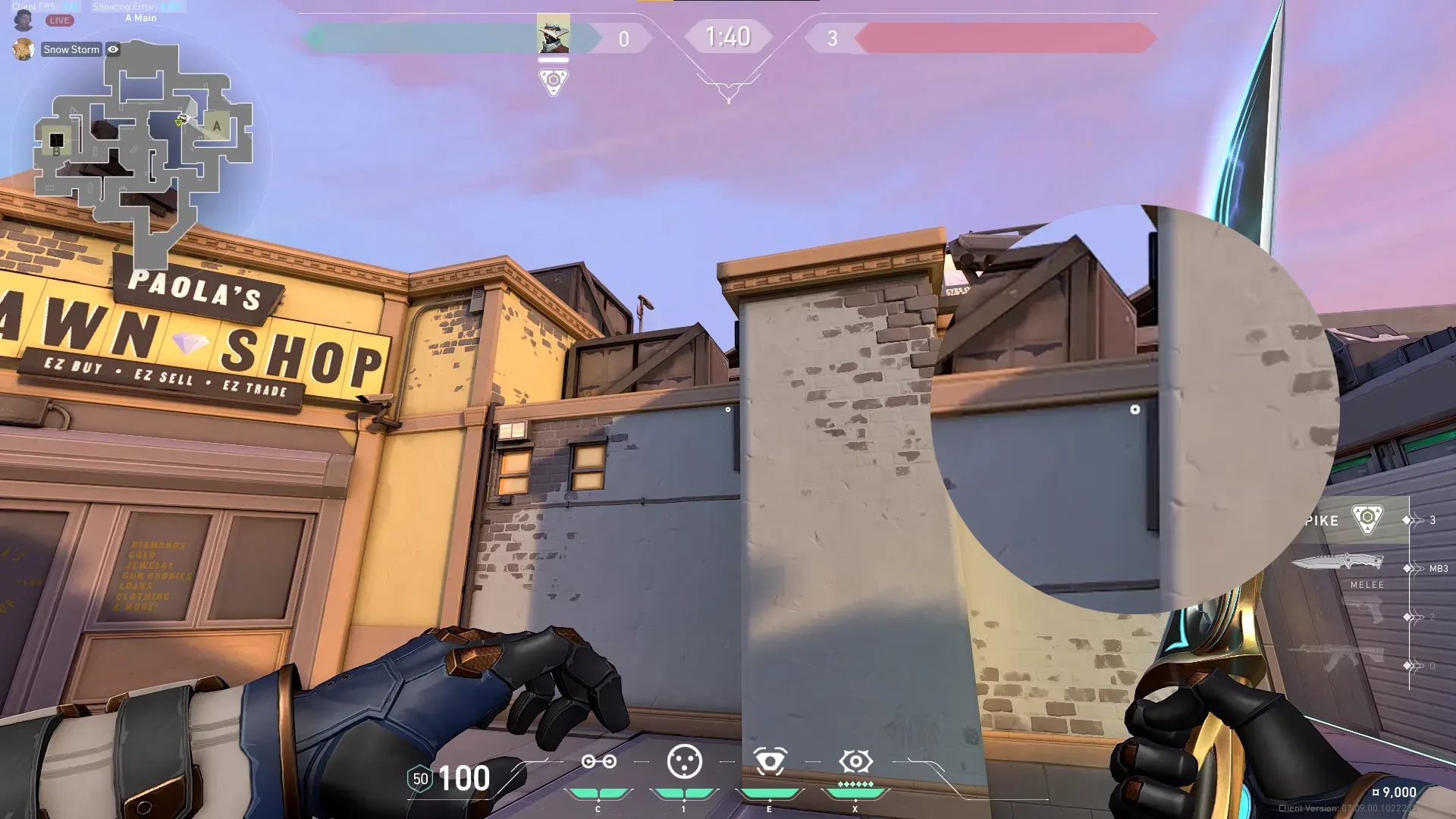 Cypher Spycam on Sunset Attack Site A — step 3 of 6: Aim — line up the shot