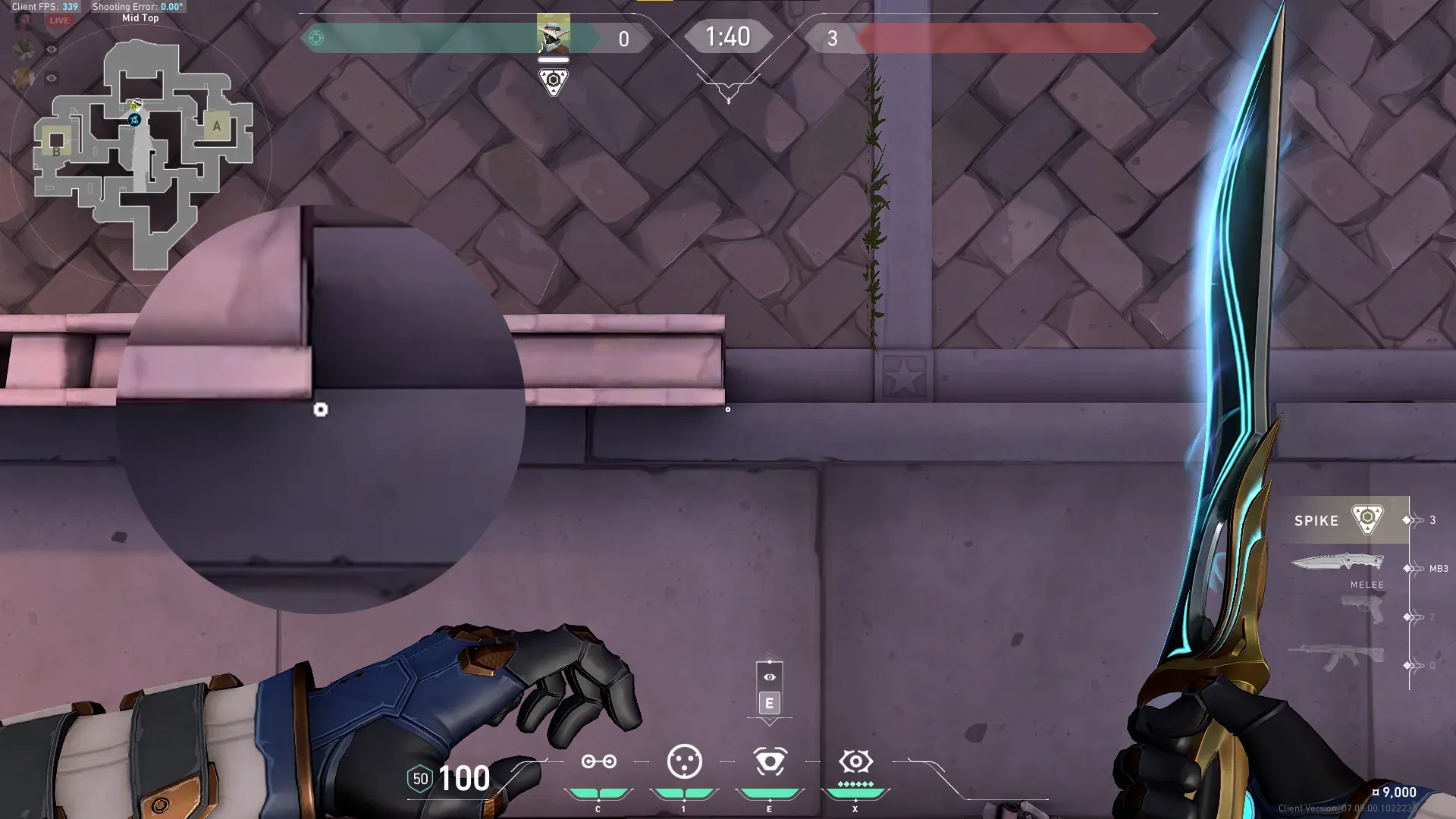 Cypher Spycam on Sunset Defense Mid — step 2 of 7: Aim — line up the shot