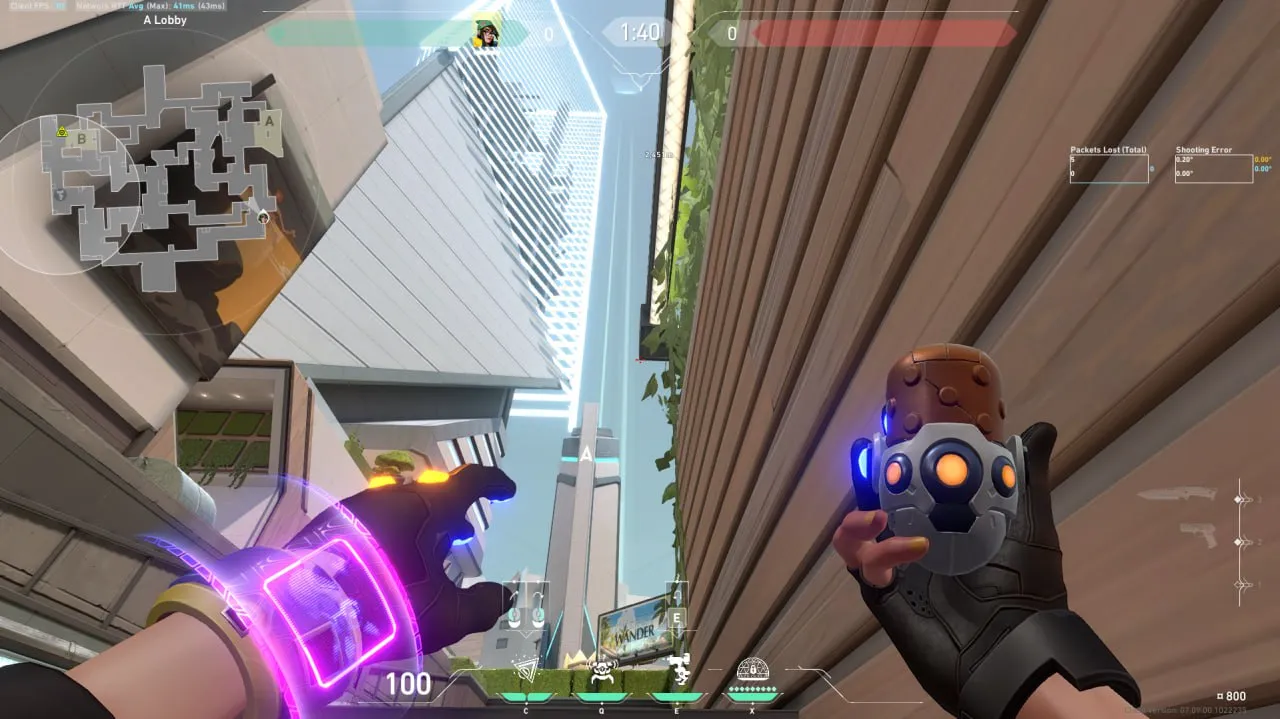 Killjoy Nanoswarm on Split Attack Site A — step 2 of 3: Aim — line up the shot