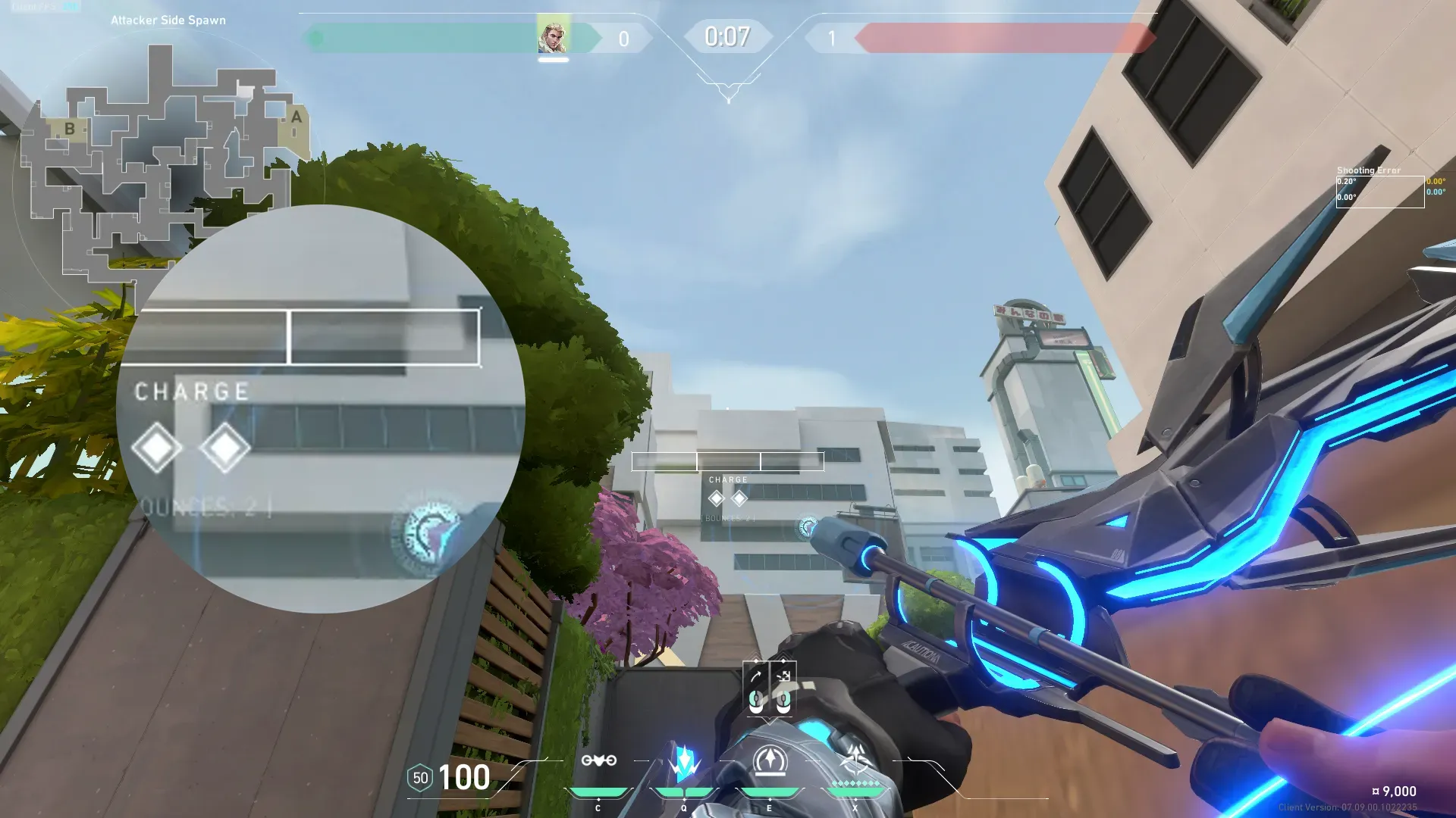 Sova Recon Bolt on Split Attack Site A — step 2 of 3: Aim — line up the shot