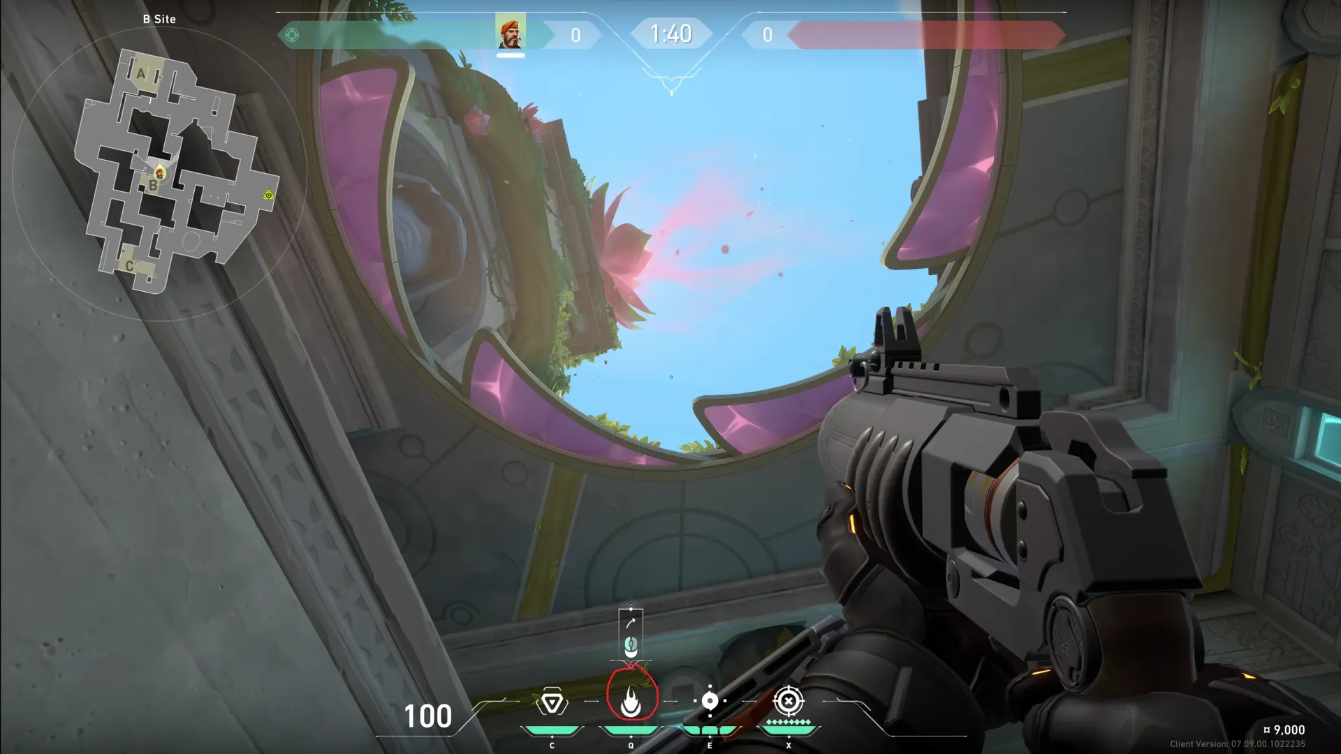 Brimstone Incendiary on Lotus Defense Site A — step 2 of 3: Aim — line up the shot