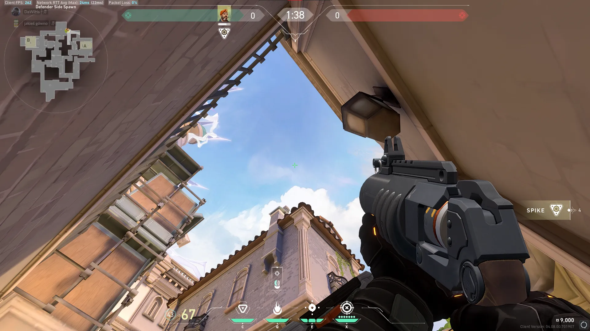 Brimstone Incendiary on Ascent Defense Site A — step 2 of 3: Aim — line up the shot