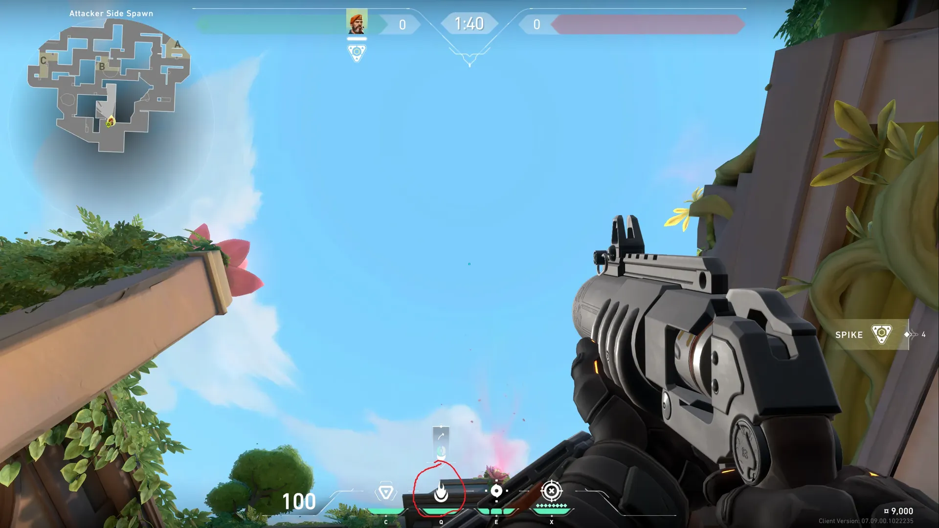 Brimstone Incendiary on Lotus Attack Site B — step 2 of 3: Aim — line up the shot