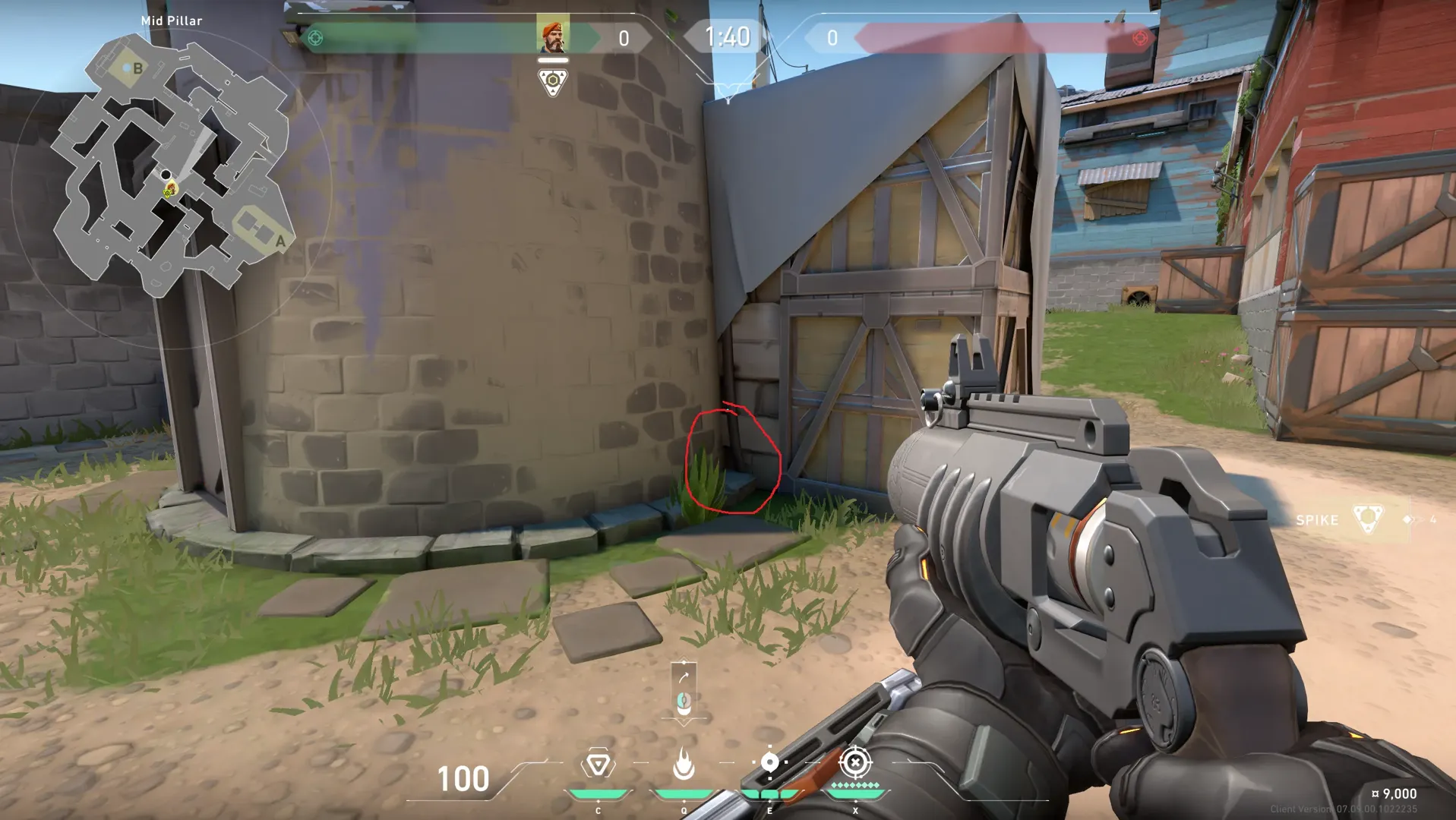 Brimstone Incendiary on Breeze Attack Site A — step 1 of 3: Position — where to stand