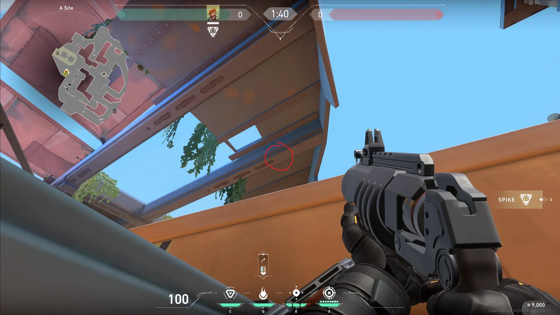 Brimstone Incendiary on Breeze Defense Site A — step 2 of 3: Aim — line up the shot