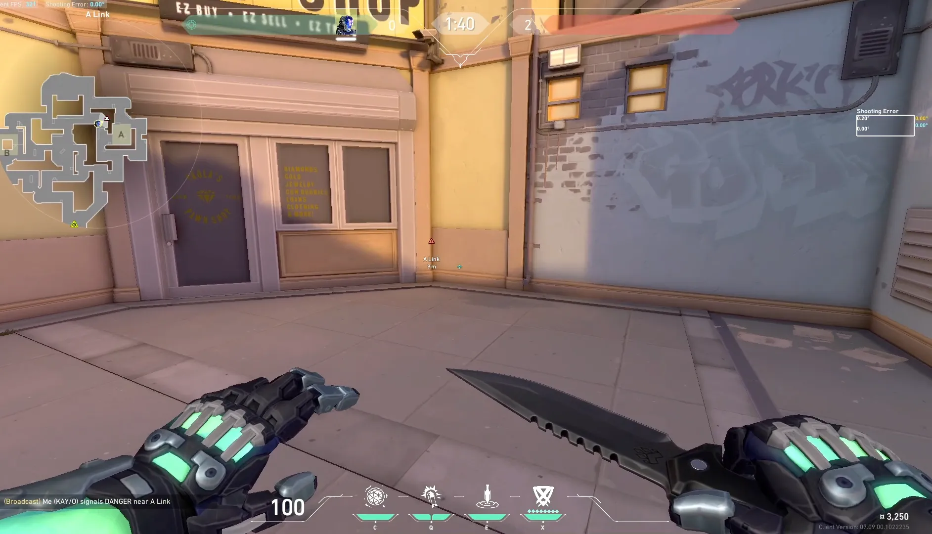KAY/O Zero_Point on Sunset Defense Site B — step 1 of 5: Position — where to stand