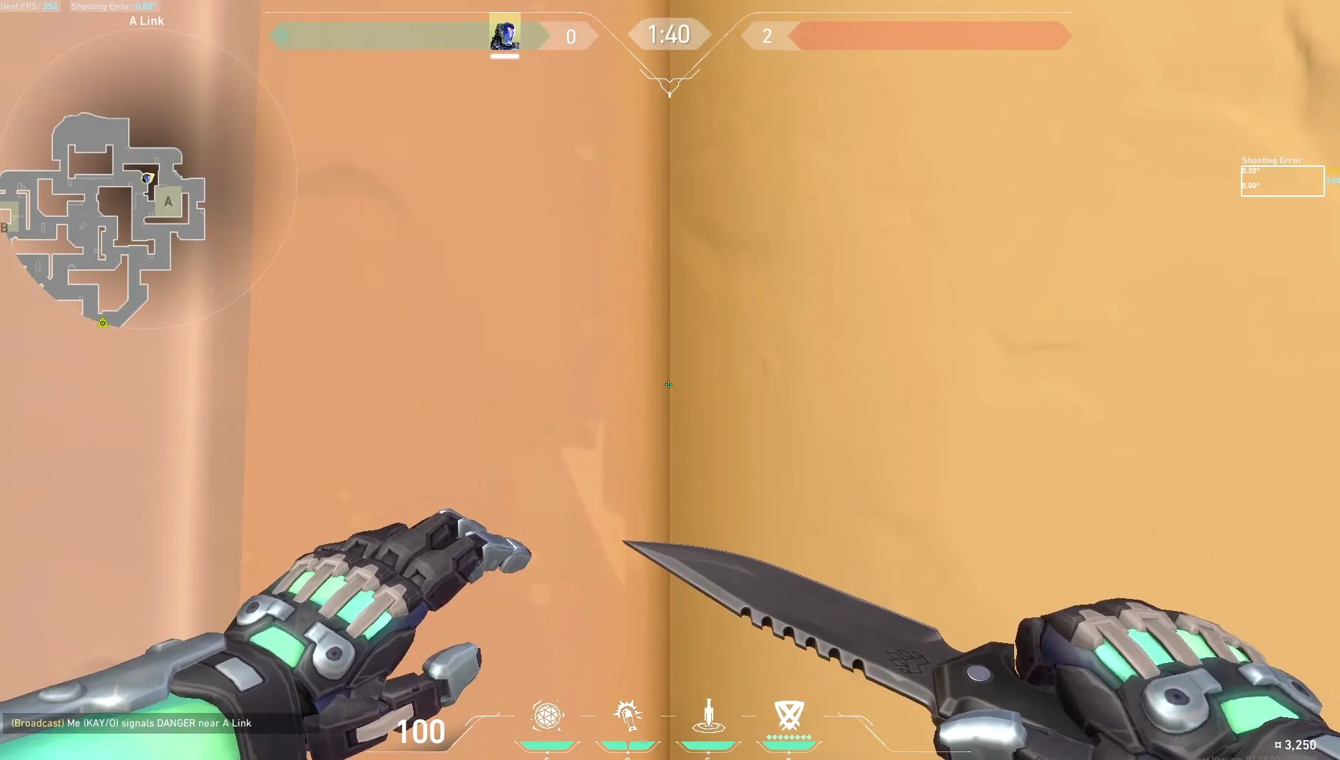KAY/O Zero_Point on Sunset Defense Site B — step 2 of 5: Aim — line up the shot