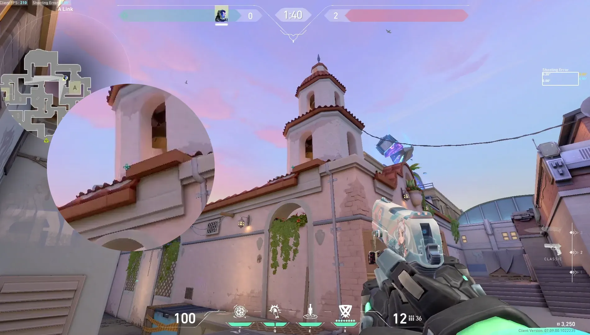 KAY/O Zero_Point on Sunset Defense Site B — step 3 of 5: Aim — line up the shot