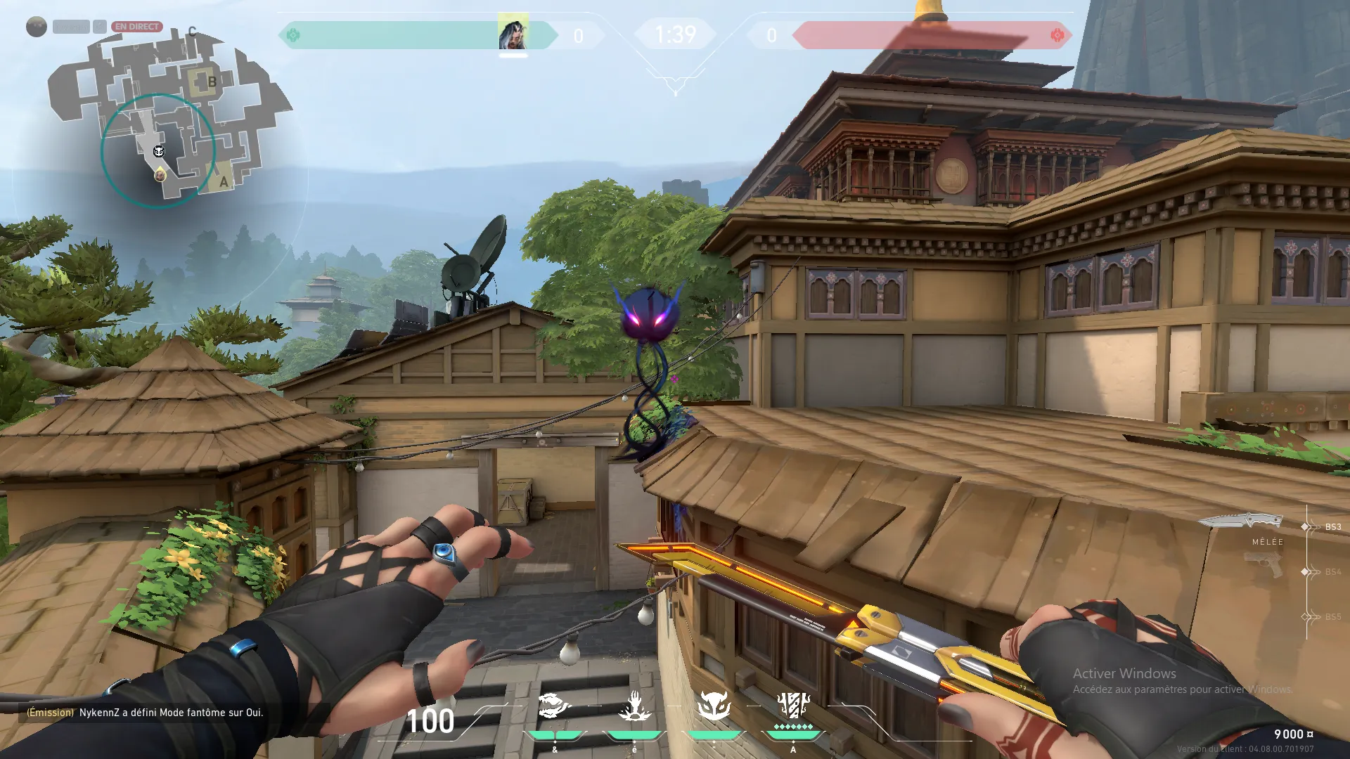Fade Haunt on Haven Defense Site A — step 3 of 4: Aim — line up the shot
