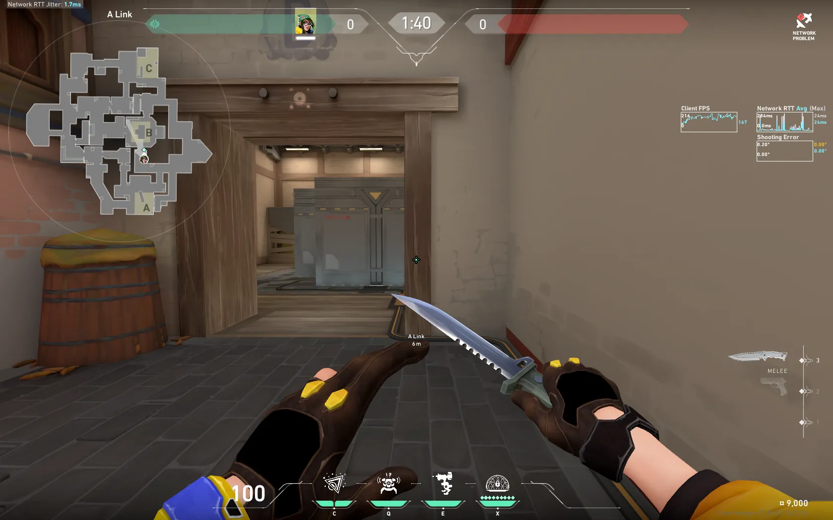 Killjoy Nanoswarm on Haven Defense Site A — step 1 of 3: Position — where to stand