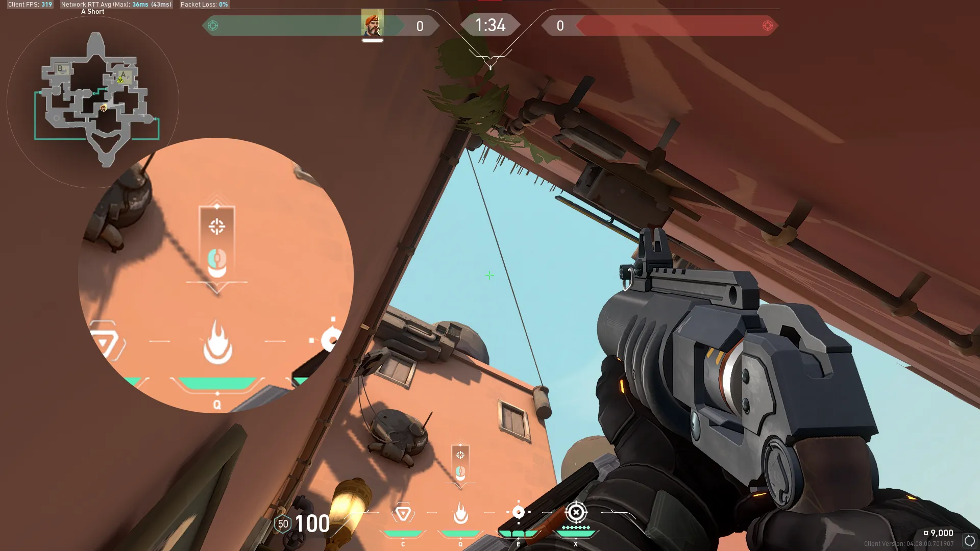 Brimstone Incendiary on Bind Attack Site A — step 2 of 3: Aim — line up the shot