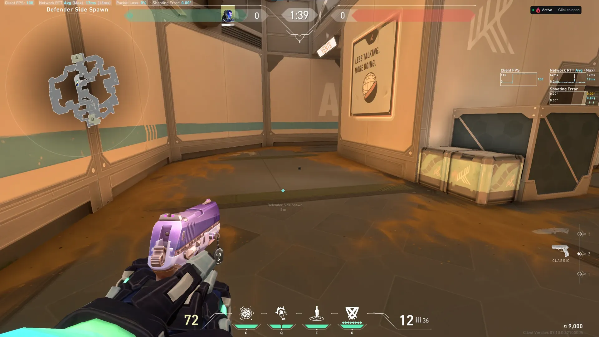 KAY/O Frag_Ment on Fracture Defense Site A — step 2 of 6: Aim — line up the shot