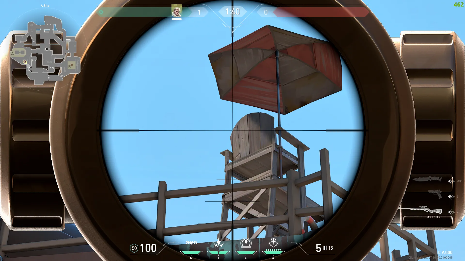 Sova Recon Bolt on Breeze Defense Site B — step 2 of 4: Aim — line up the shot