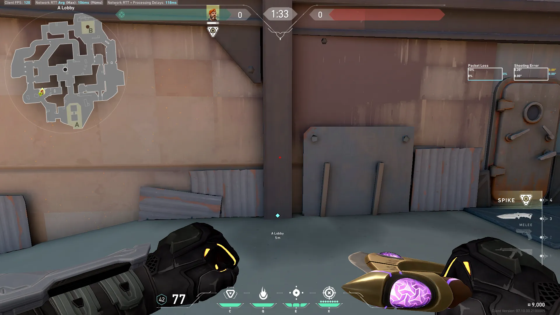 Brimstone Incendiary on Breeze Attack Site A — step 1 of 3: Position — where to stand