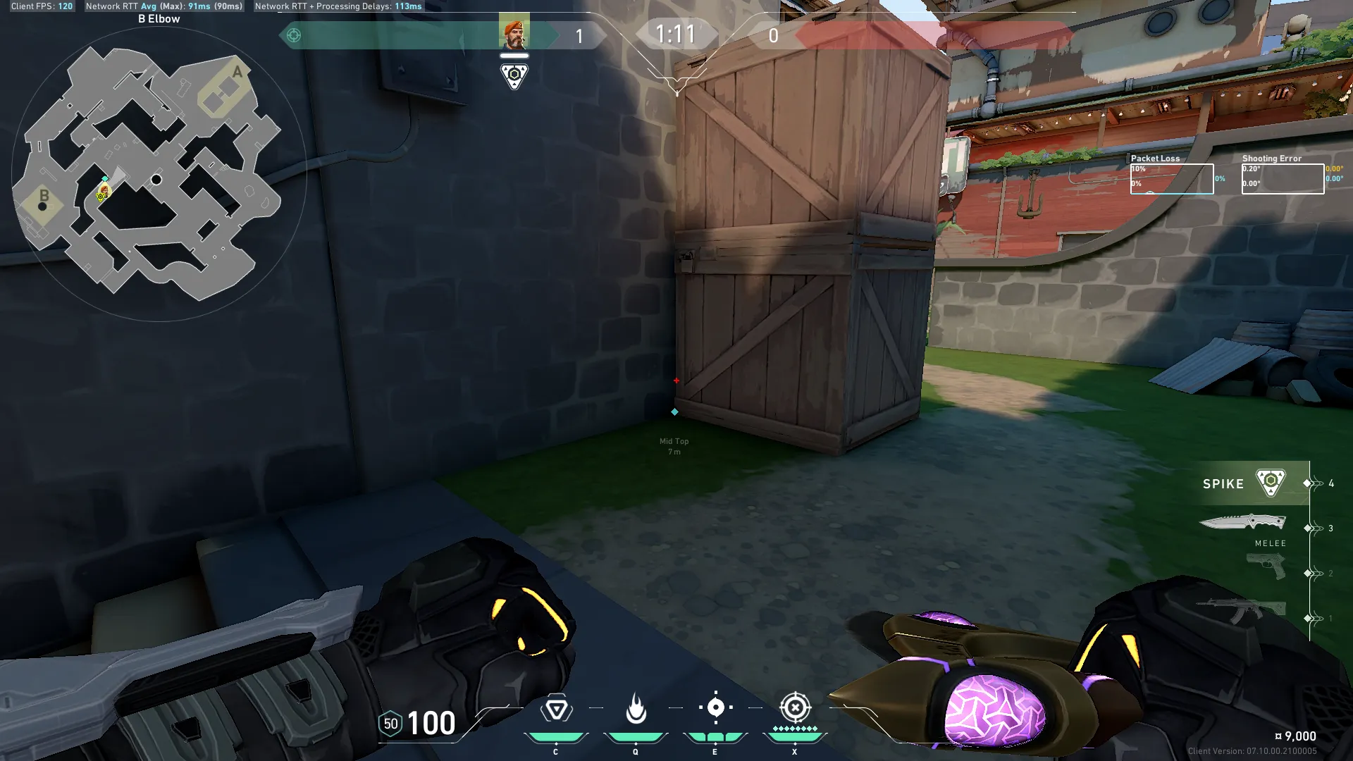 Brimstone Incendiary on Breeze Attack Site B — step 1 of 3: Position — where to stand