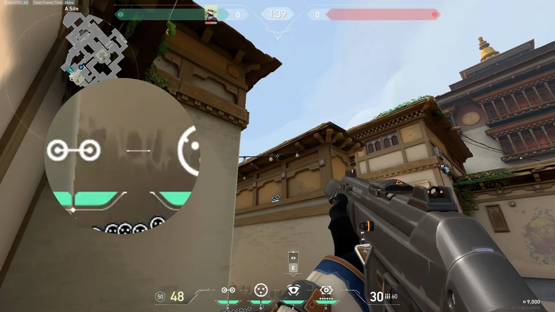 Cypher Cyber Cage on Haven Defense Site A — step 2 of 3: Aim — line up the shot