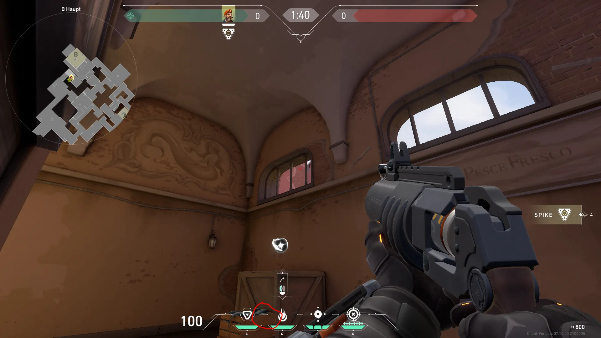 Brimstone Incendiary on Ascent Attack Site B — step 2 of 3: Aim — line up the shot