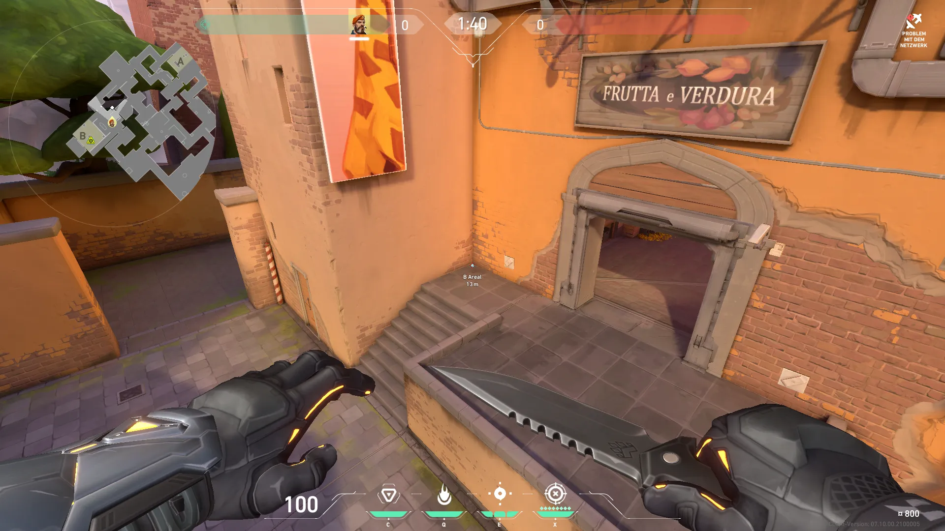 Brimstone Incendiary on Ascent Attack Site B — step 1 of 3: Position — where to stand