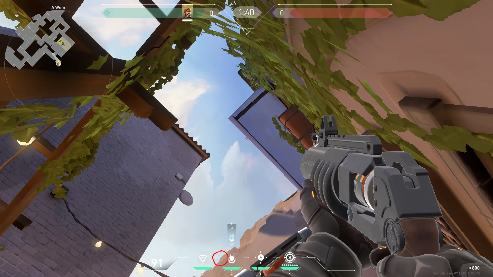 Brimstone Incendiary on Ascent Attack Site A — step 2 of 3: Aim — line up the shot