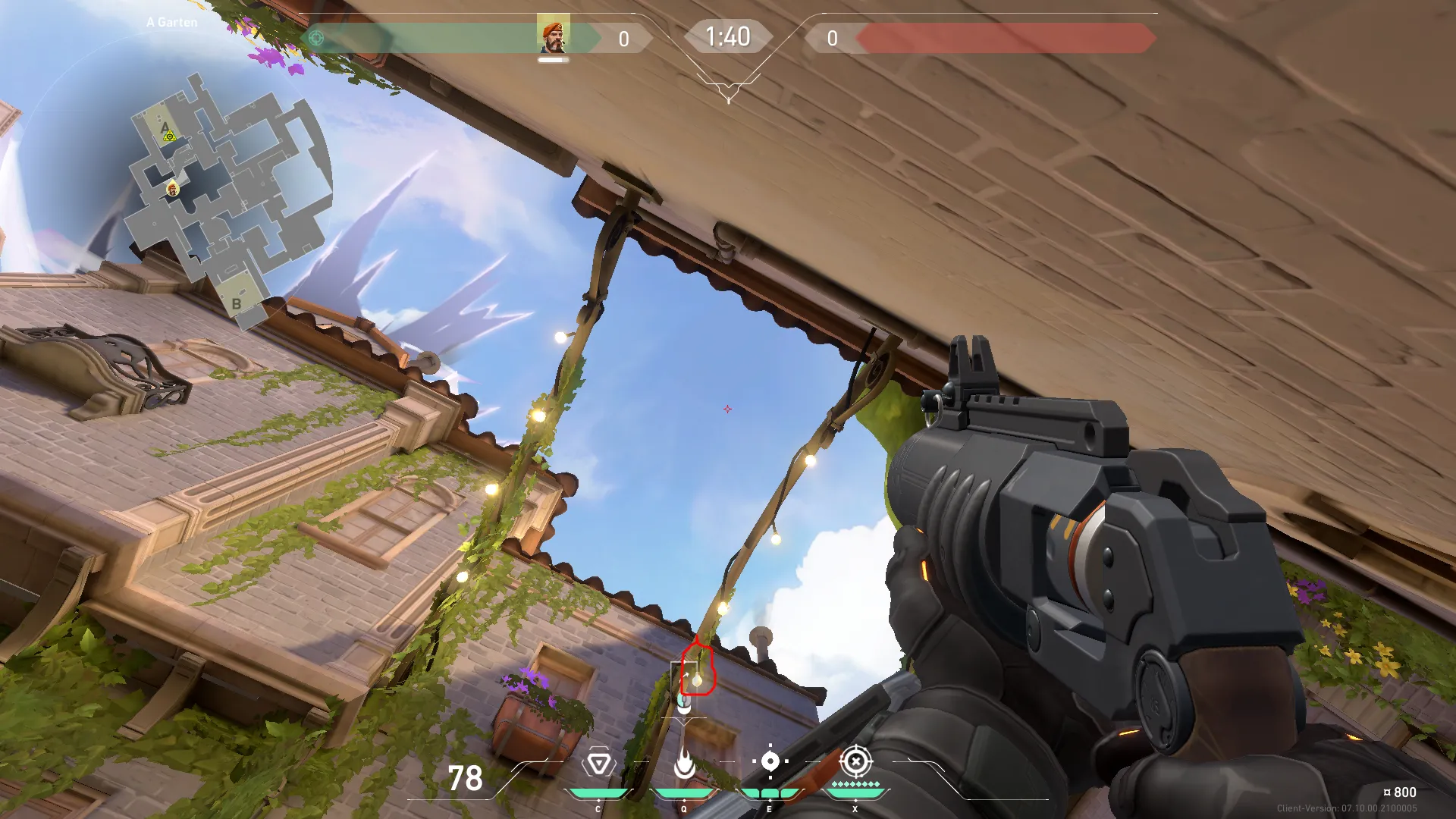 Brimstone Incendiary on Ascent Attack Site A — step 2 of 3: Aim — line up the shot