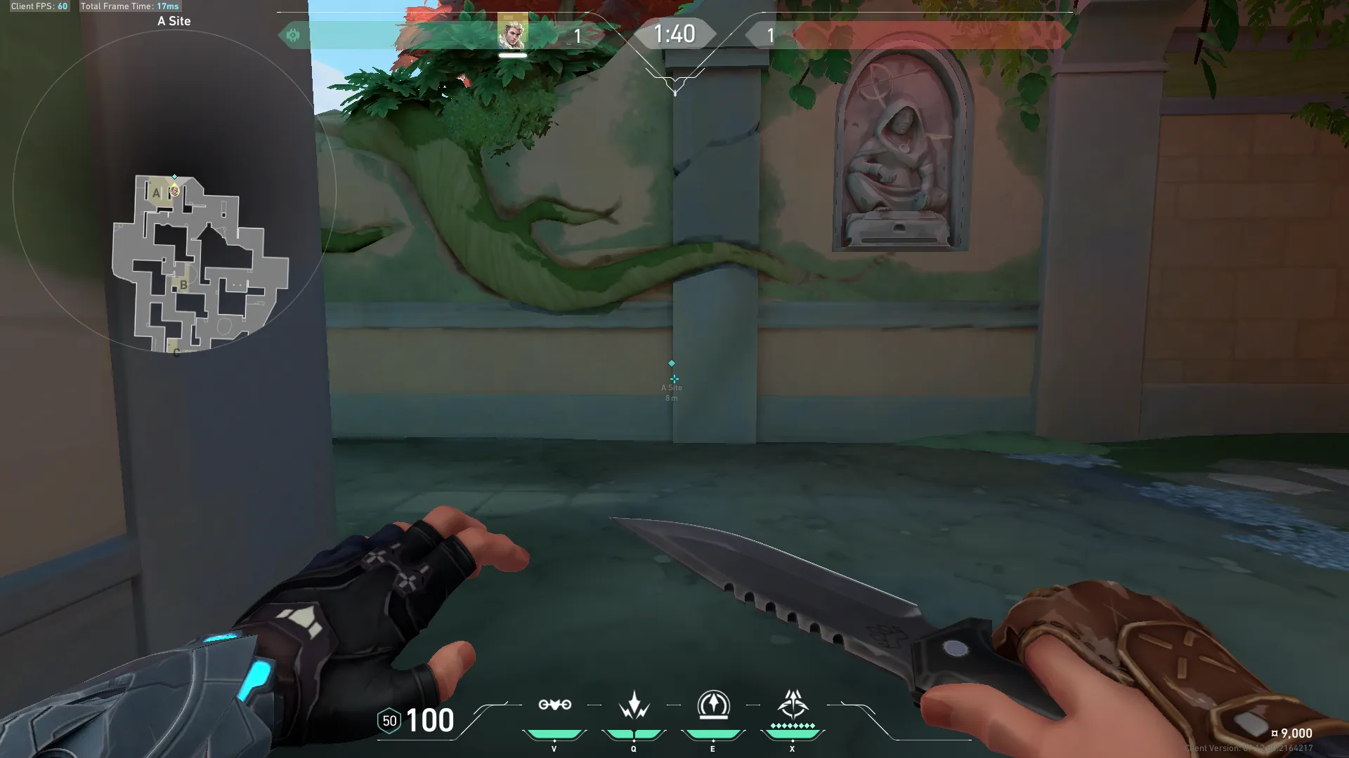 Sova Recon Bolt on Lotus Defense Site A — step 1 of 3: Position — where to stand