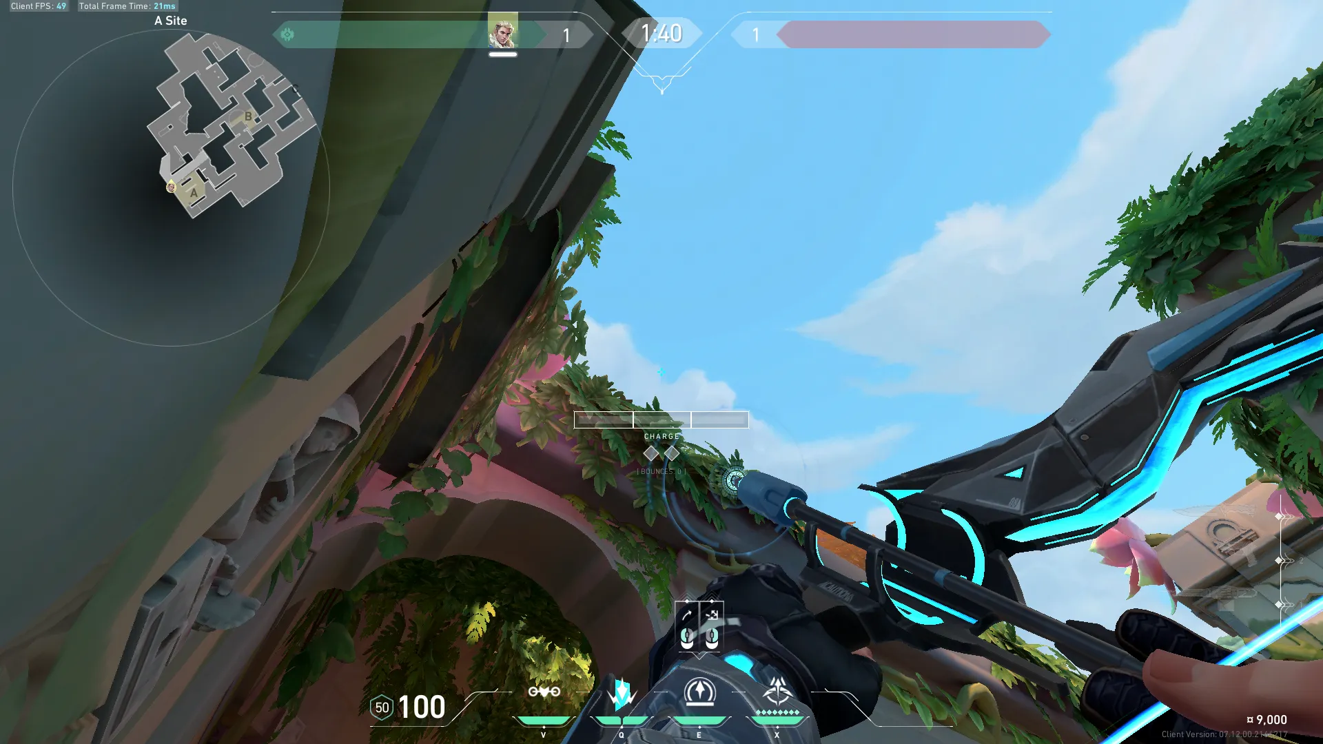 Sova Recon Bolt on Lotus Defense Site A — step 2 of 3: Aim — line up the shot