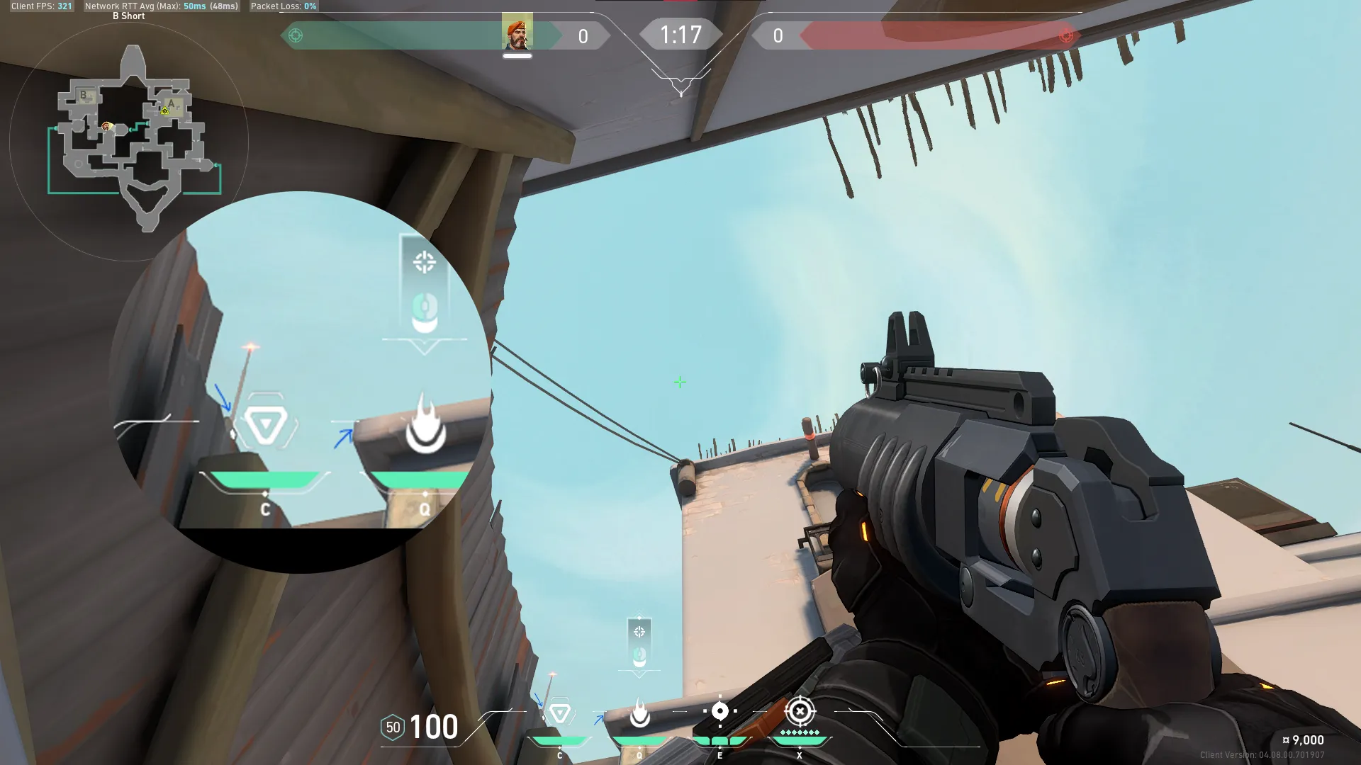 Brimstone Incendiary on Bind Attack Site A — step 2 of 3: Aim — line up the shot