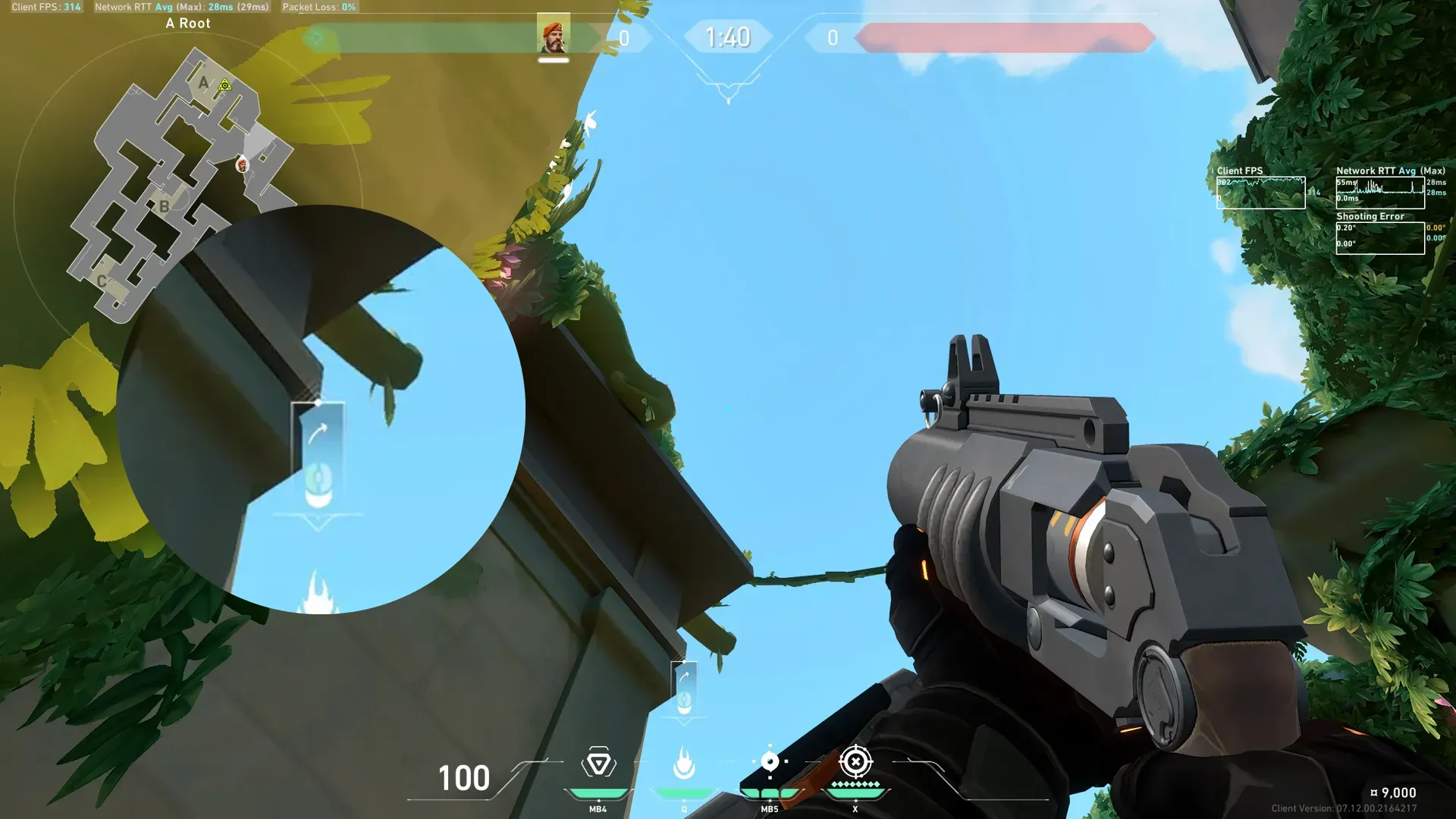 Brimstone Incendiary on Lotus Attack Site A — step 2 of 3: Aim — line up the shot