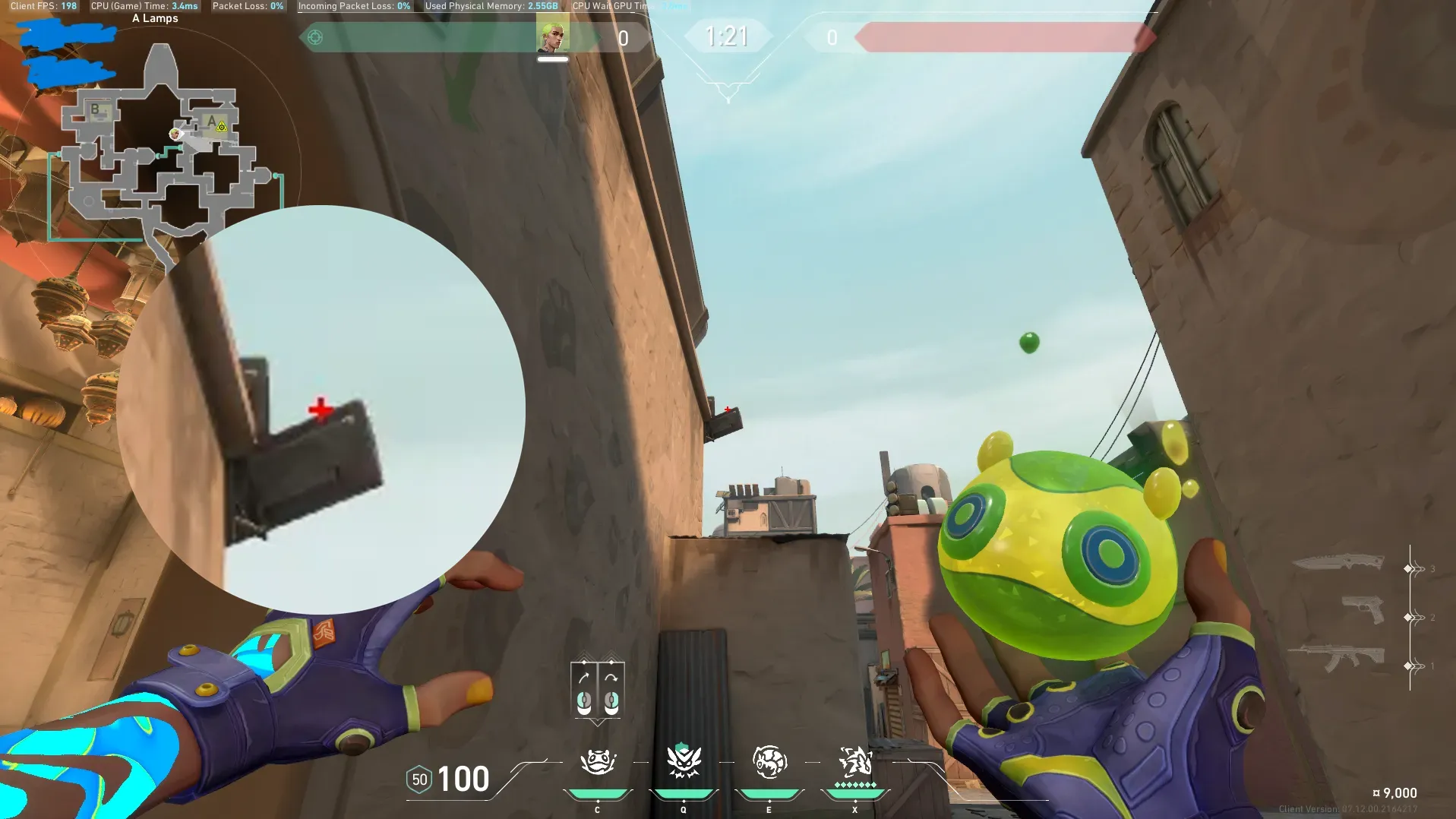 Gekko Mosh Pit on Bind Attack Site A — step 2 of 3: Aim — line up the shot