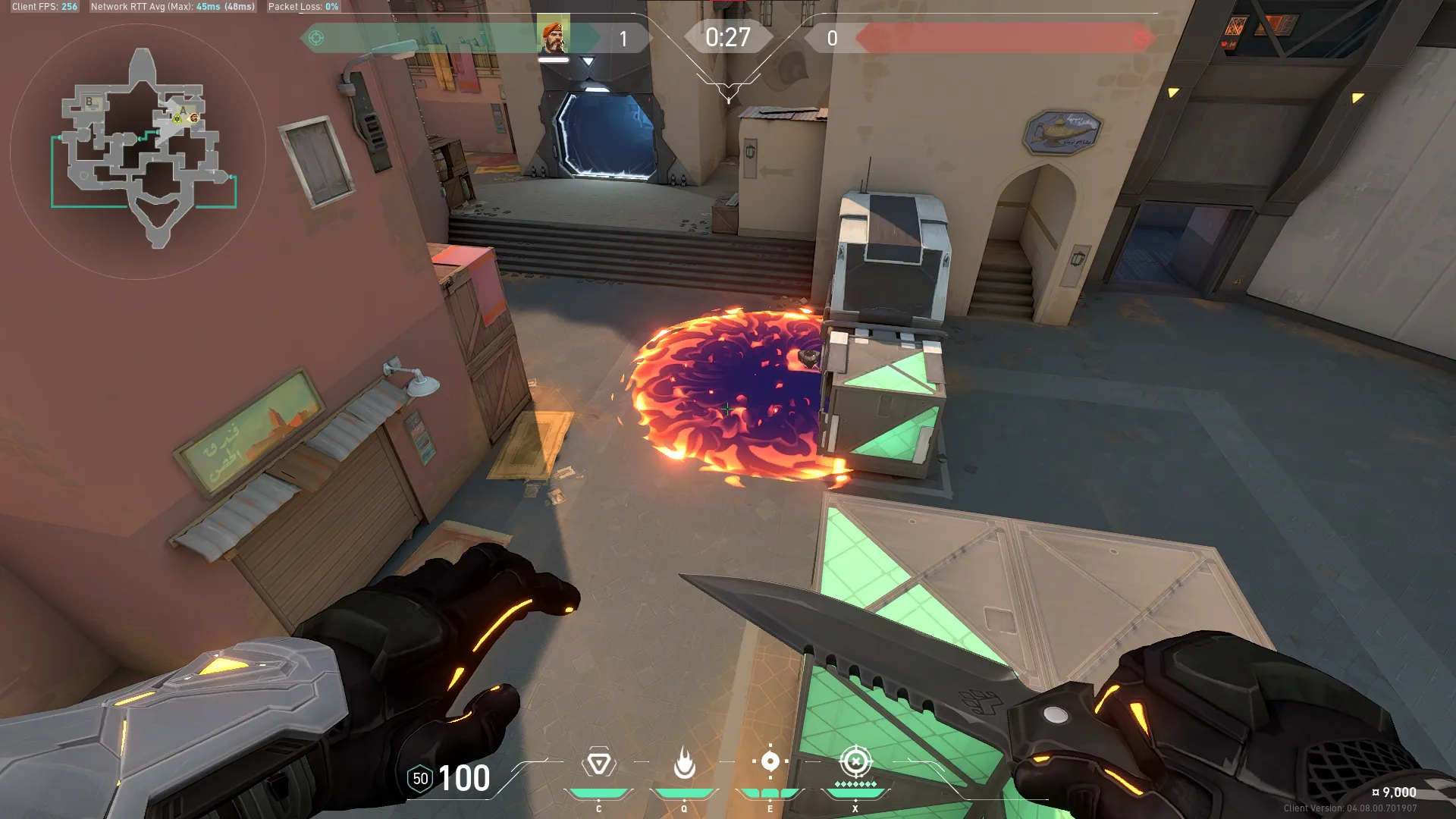 Brimstone Incendiary on Bind Defense Site A — step 2 of 2: Result