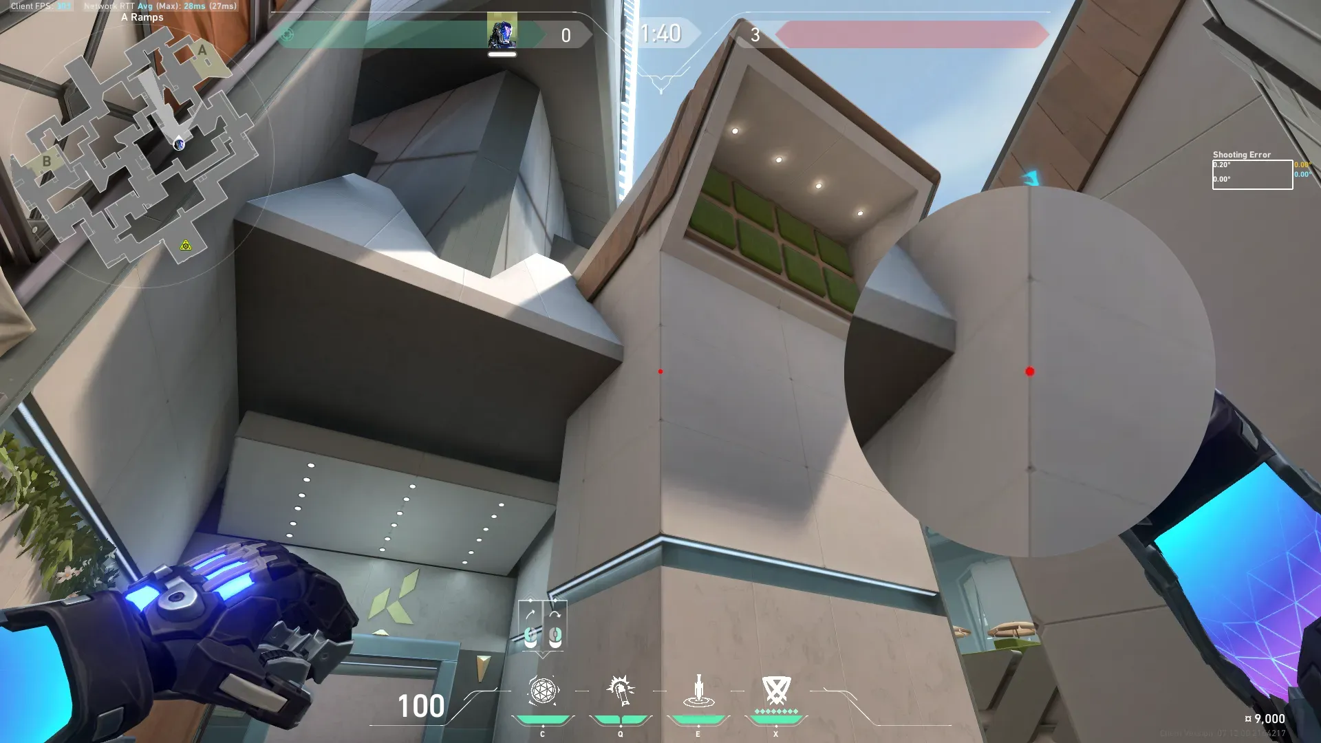 KAY/O Frag_Ment on Split Attack Site A — step 2 of 4: Aim — line up the shot