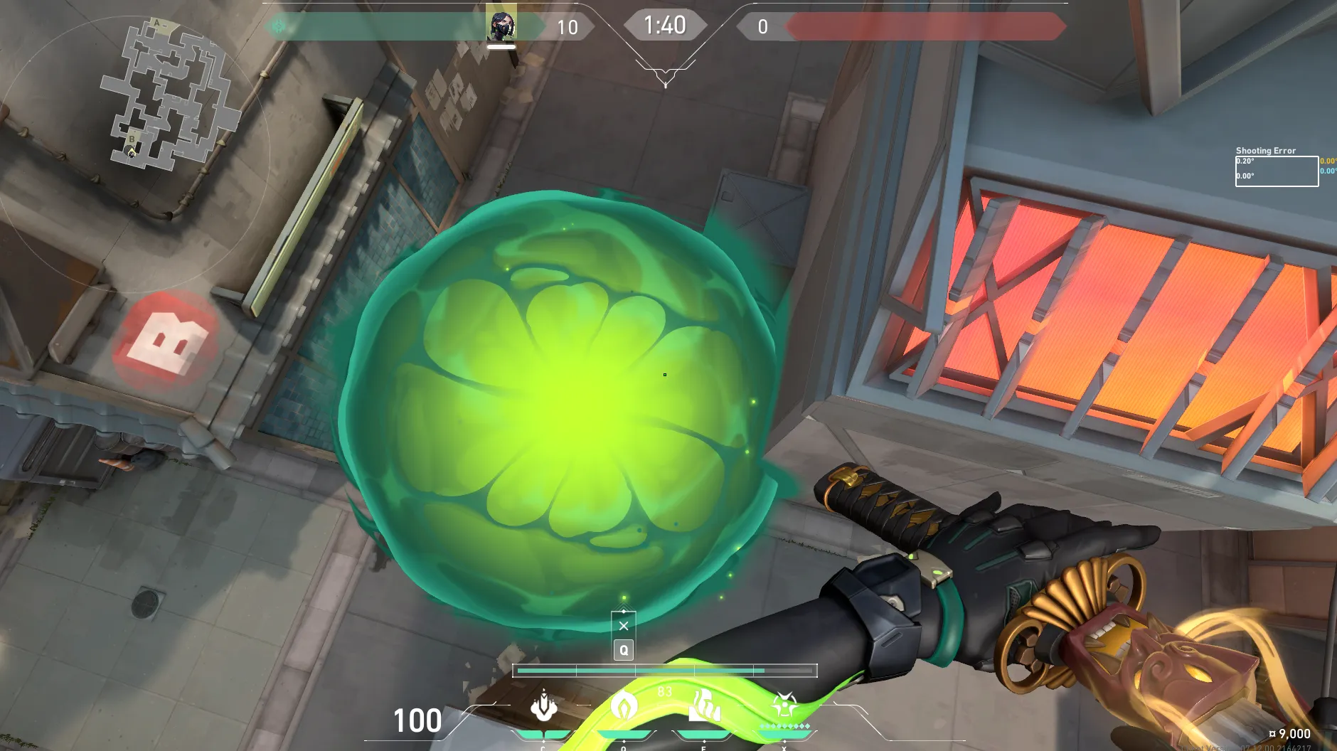 Viper Snake Bite on Split Attack Site B — step 7 of 16: Aim — line up the shot