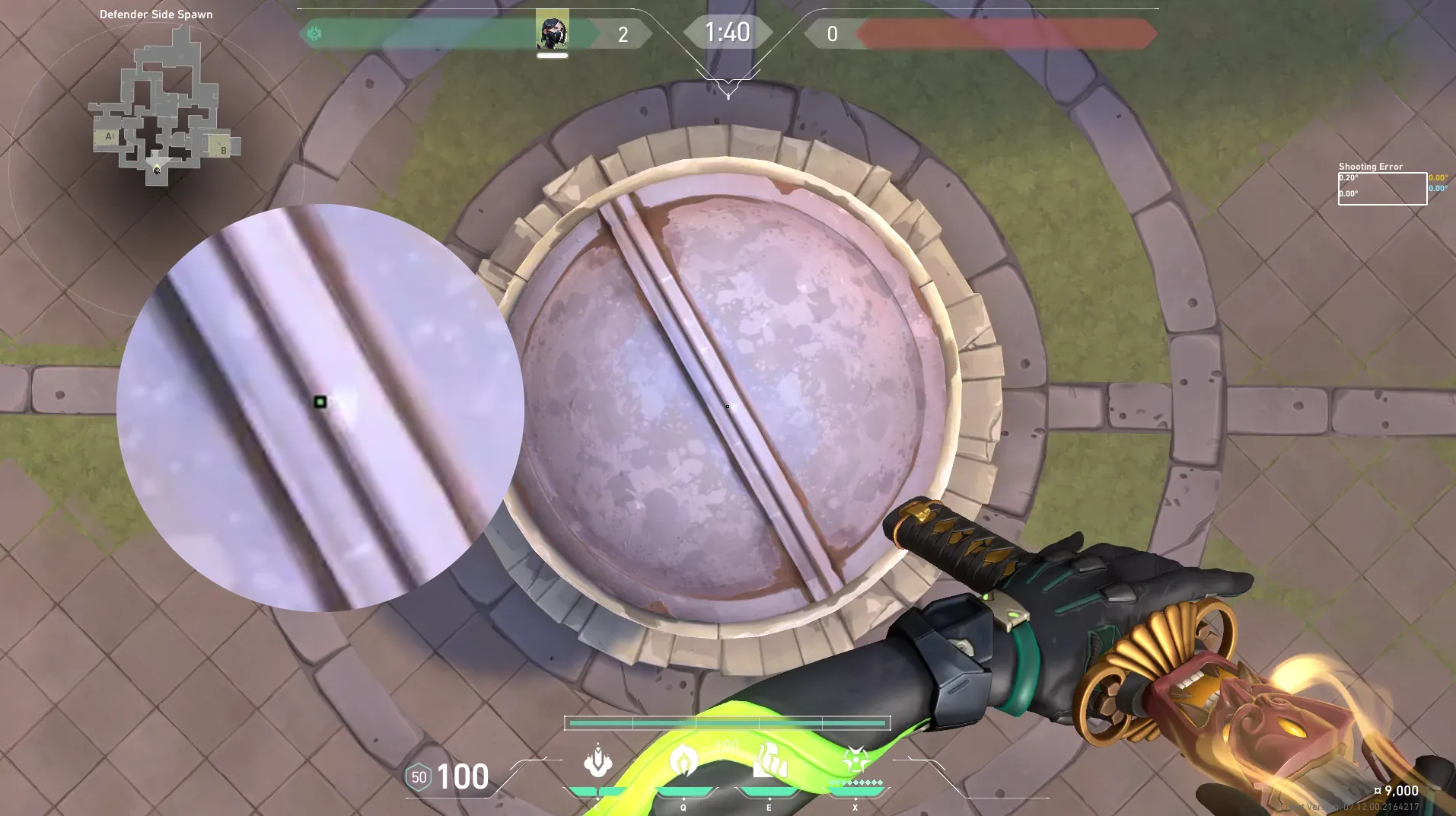 Viper Snake Bite on Ascent Defense Mid — step 2 of 4: Aim — line up the shot