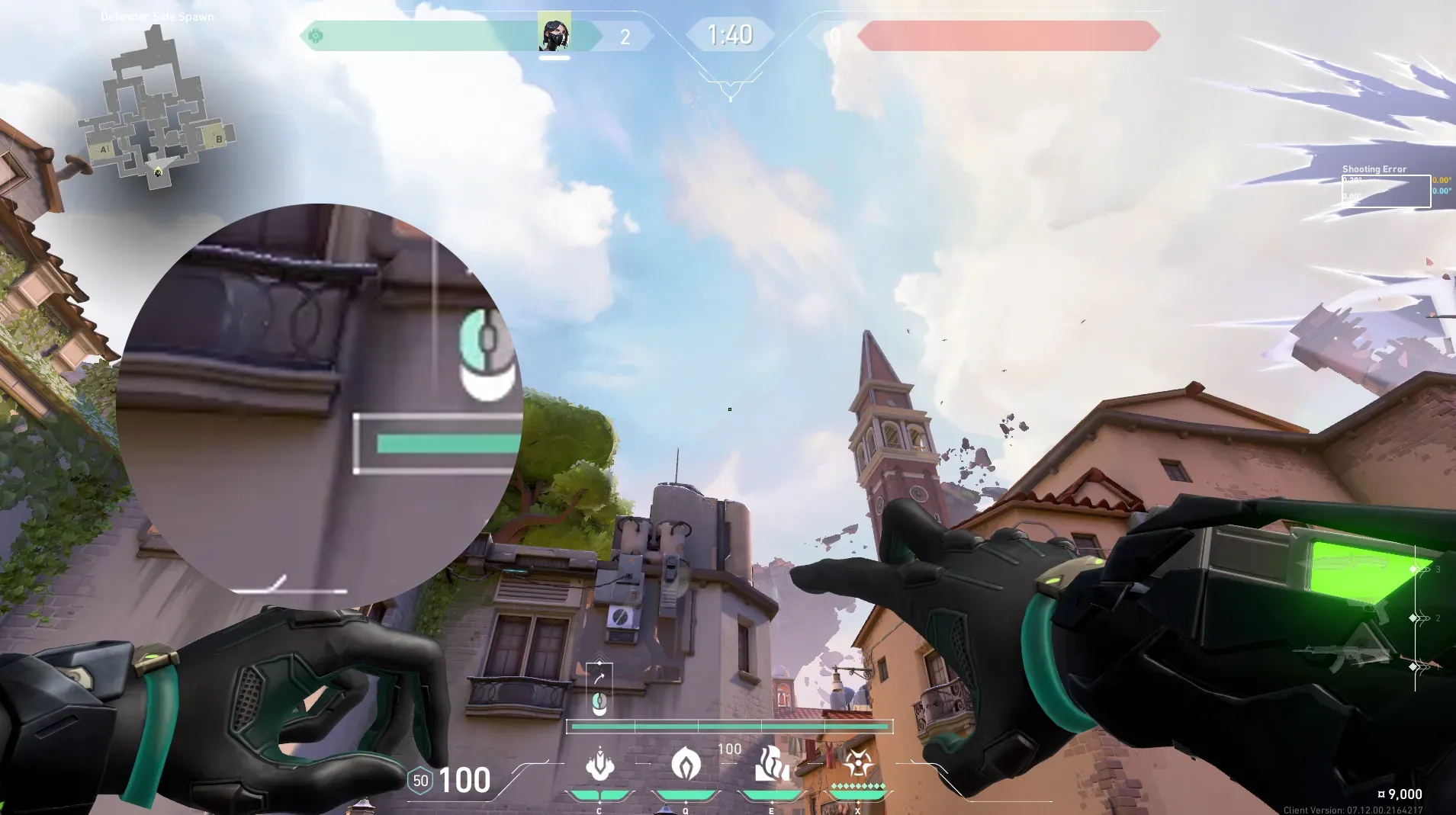 Viper Snake Bite on Ascent Defense Mid — step 3 of 4: Aim — line up the shot