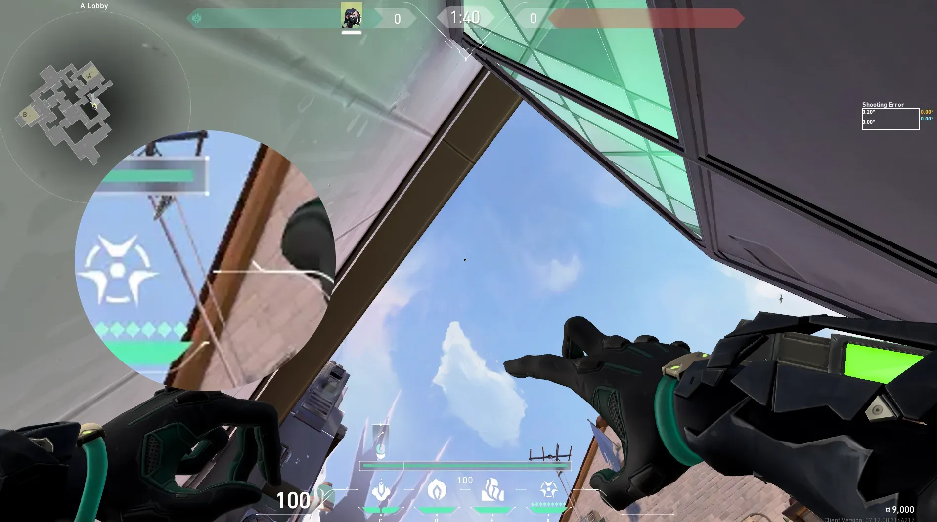 Viper Snake Bite on Ascent Attack Site A — step 2 of 3: Aim — line up the shot