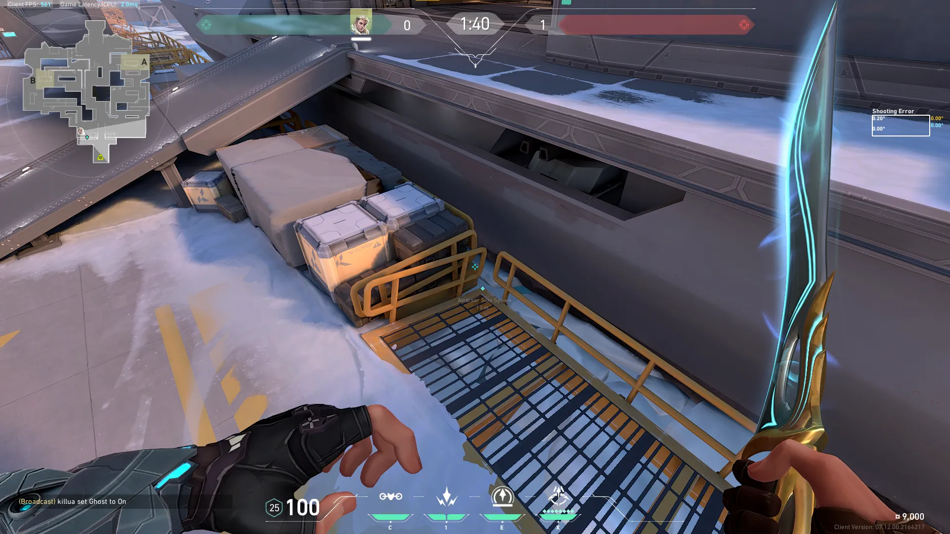 Icebox T Spawn to B Site Upper — Sova lineup on Icebox