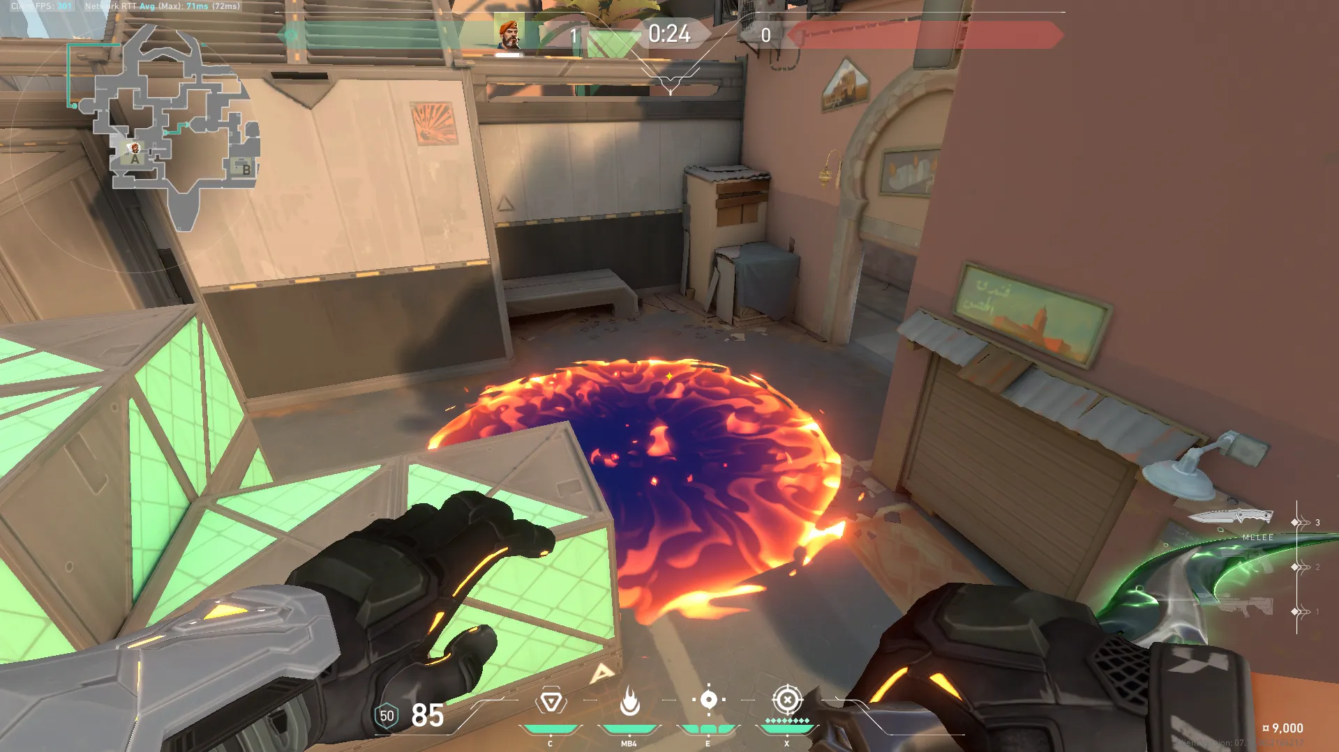 Brimstone Incendiary on Bind Defense Site A — step 3 of 3: Result