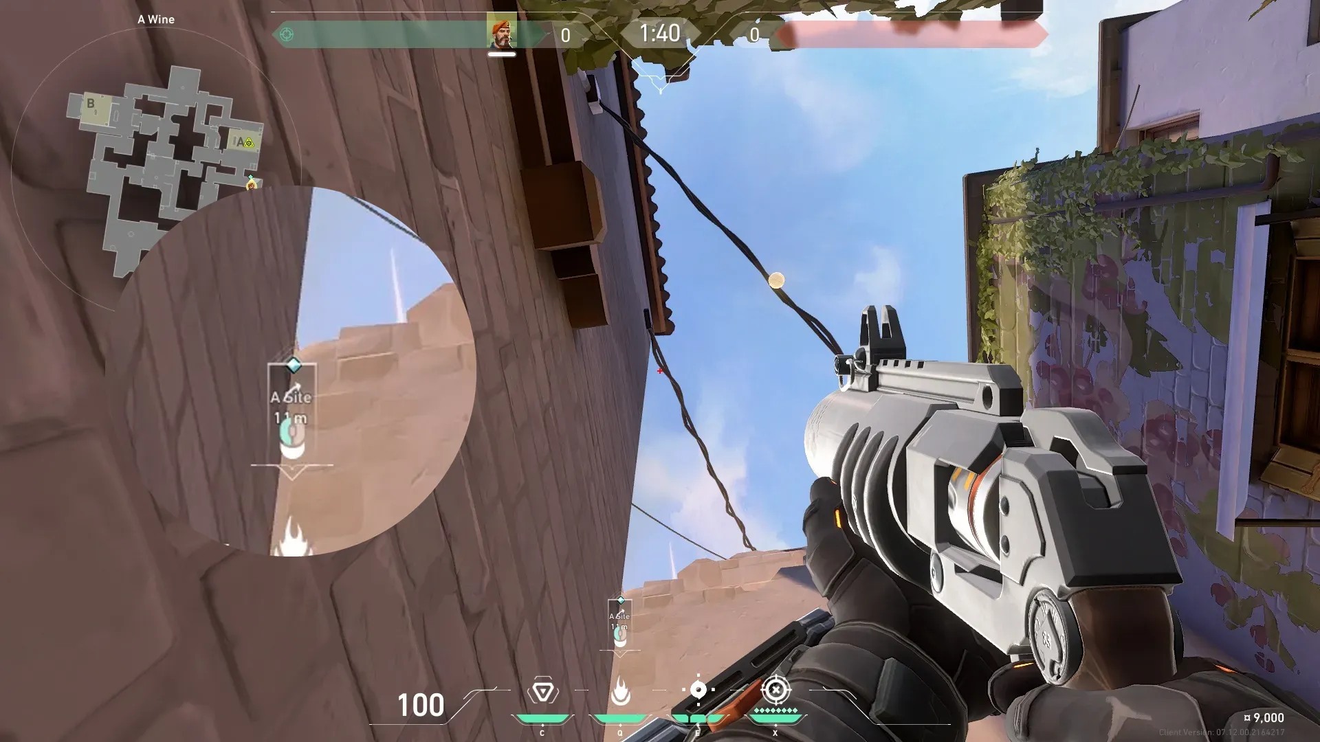 Brimstone Incendiary on Ascent Attack Site A — step 3 of 4: Aim — line up the shot
