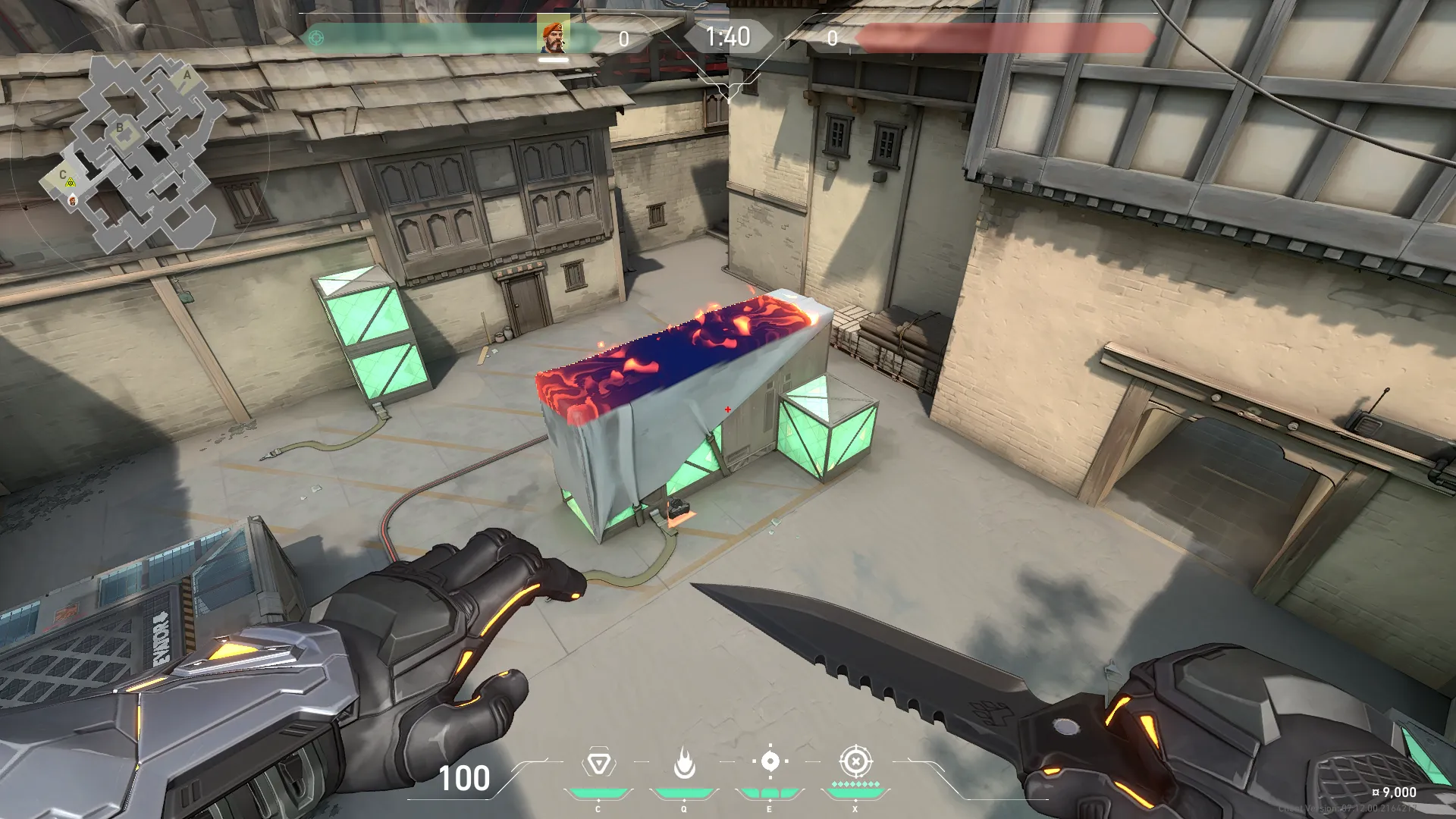 Brimstone Incendiary on Haven Attack Site C — step 4 of 5: Aim — line up the shot