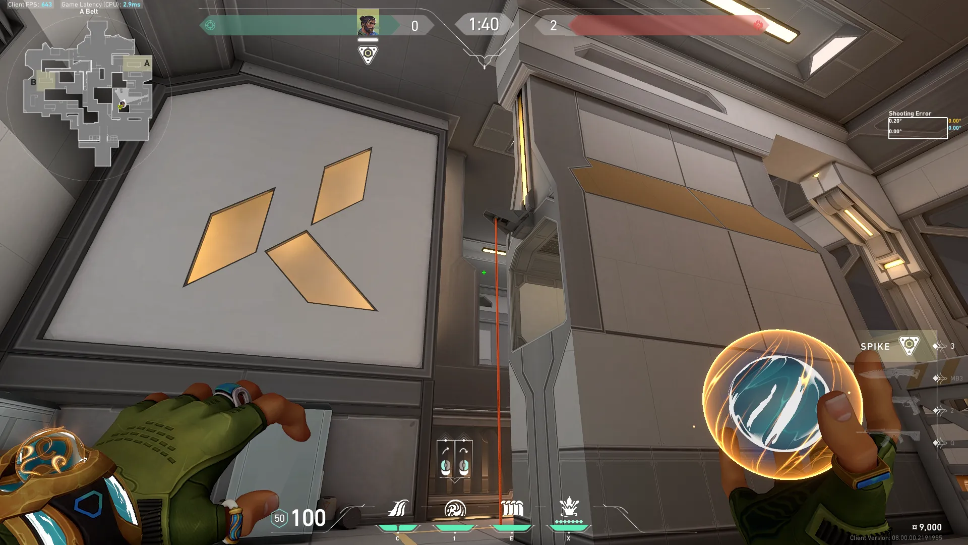 Viper Poison Cloud on Icebox Attack Site A — step 4 of 5: Aim — line up the shot