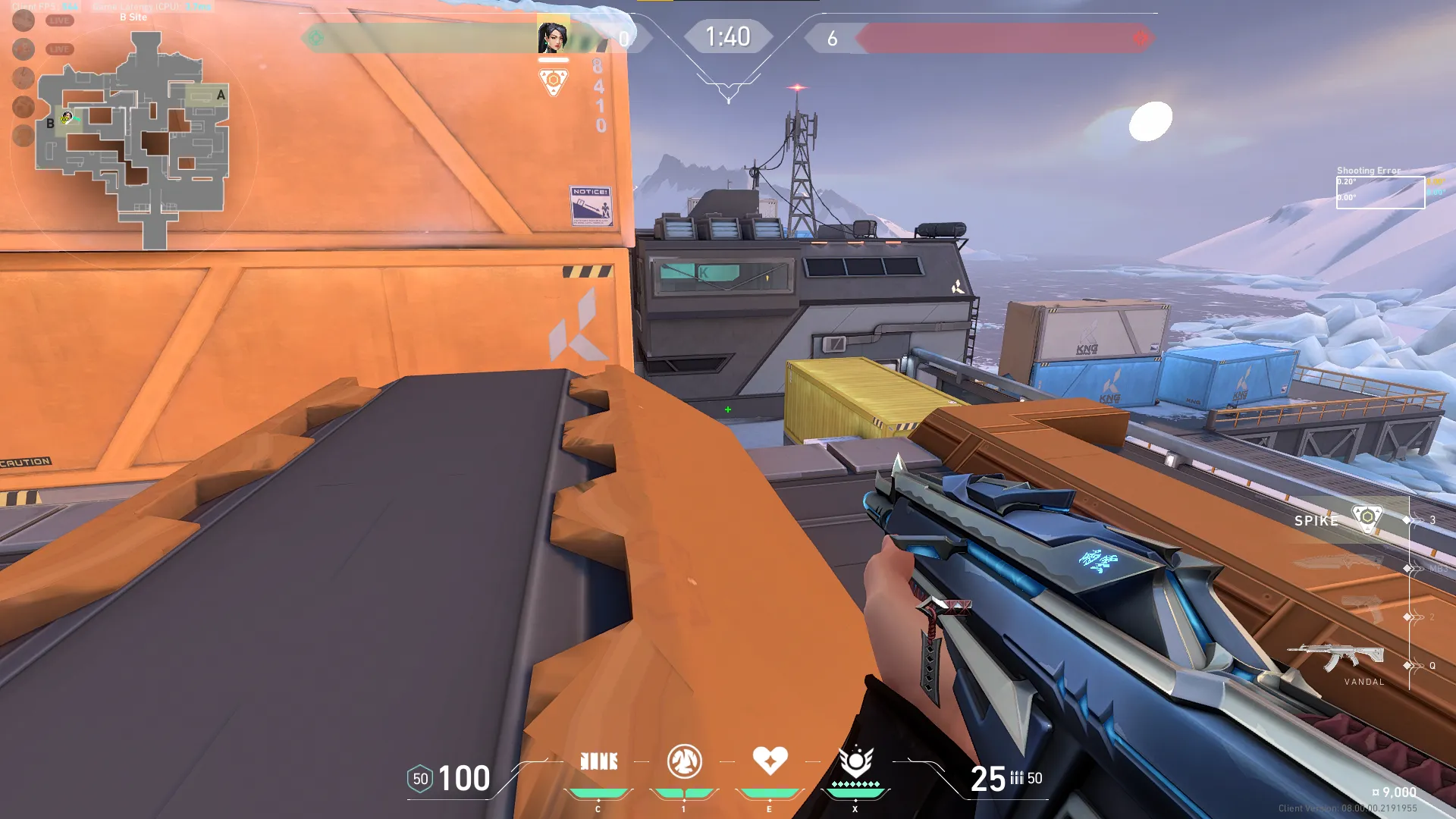 Sage Barrier Orb on Icebox Defense Site B — step 3 of 4: Aim — line up the shot