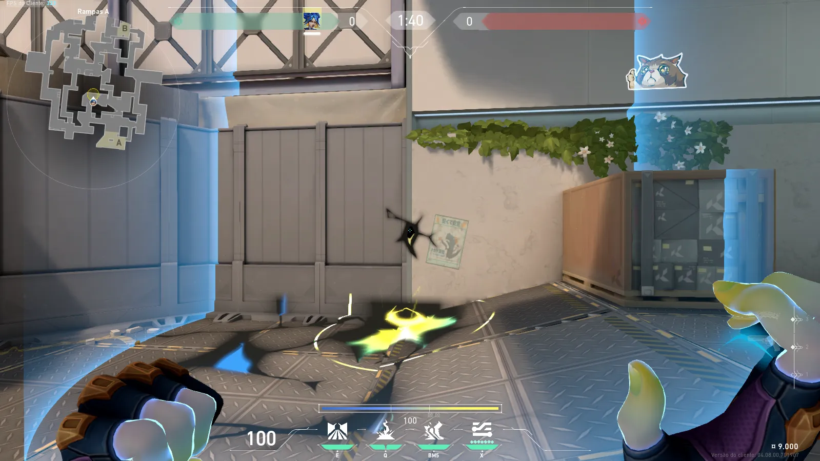Neon Relay Bolt on Split Attack Site A — step 2 of 3: Aim — line up the shot