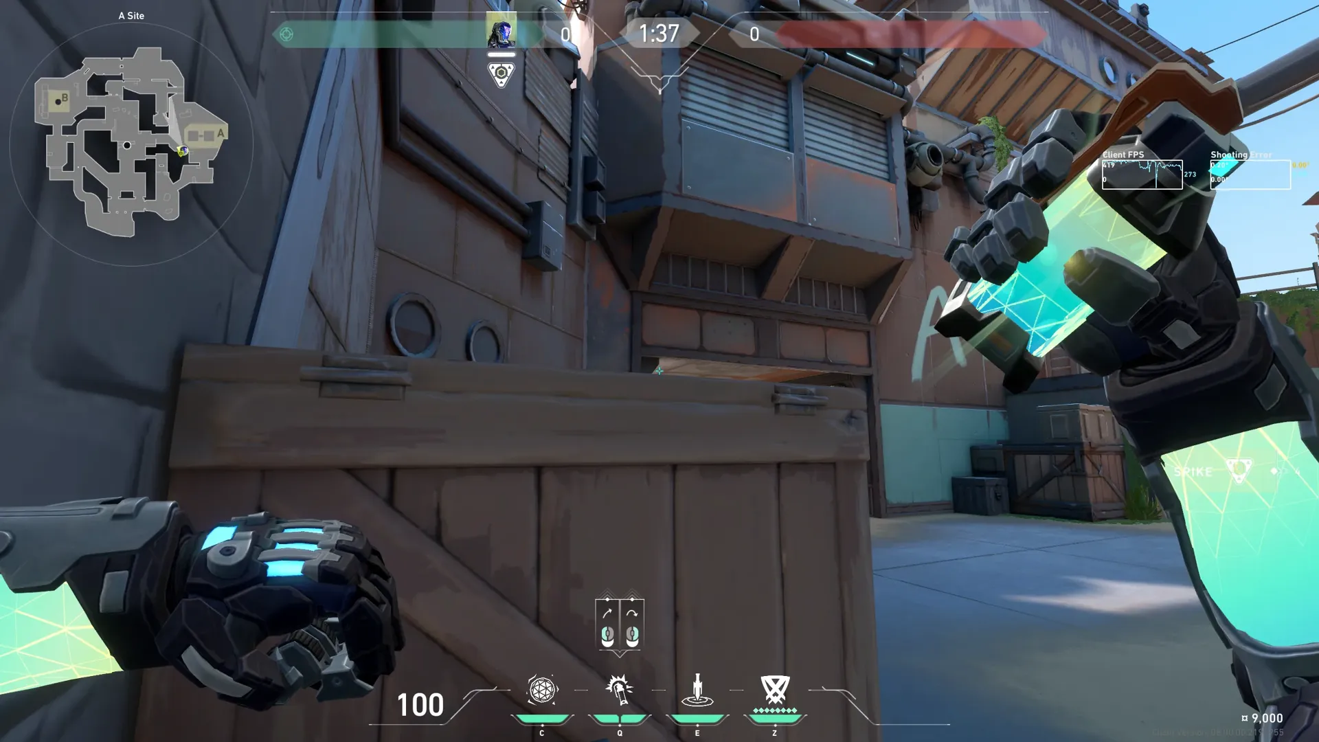 KAY/O Flash_Drive on Breeze Defense Mid — step 2 of 3: Aim — line up the shot