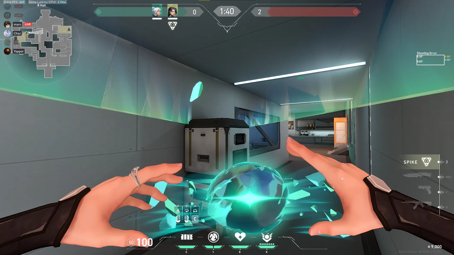Sage Barrier Orb on Icebox Defense Site B — step 4 of 6: Aim — line up the shot