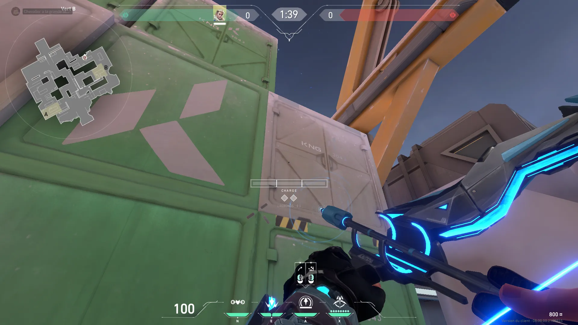 Sova Recon Bolt on Icebox Attack Site B — step 2 of 4: Aim — line up the shot
