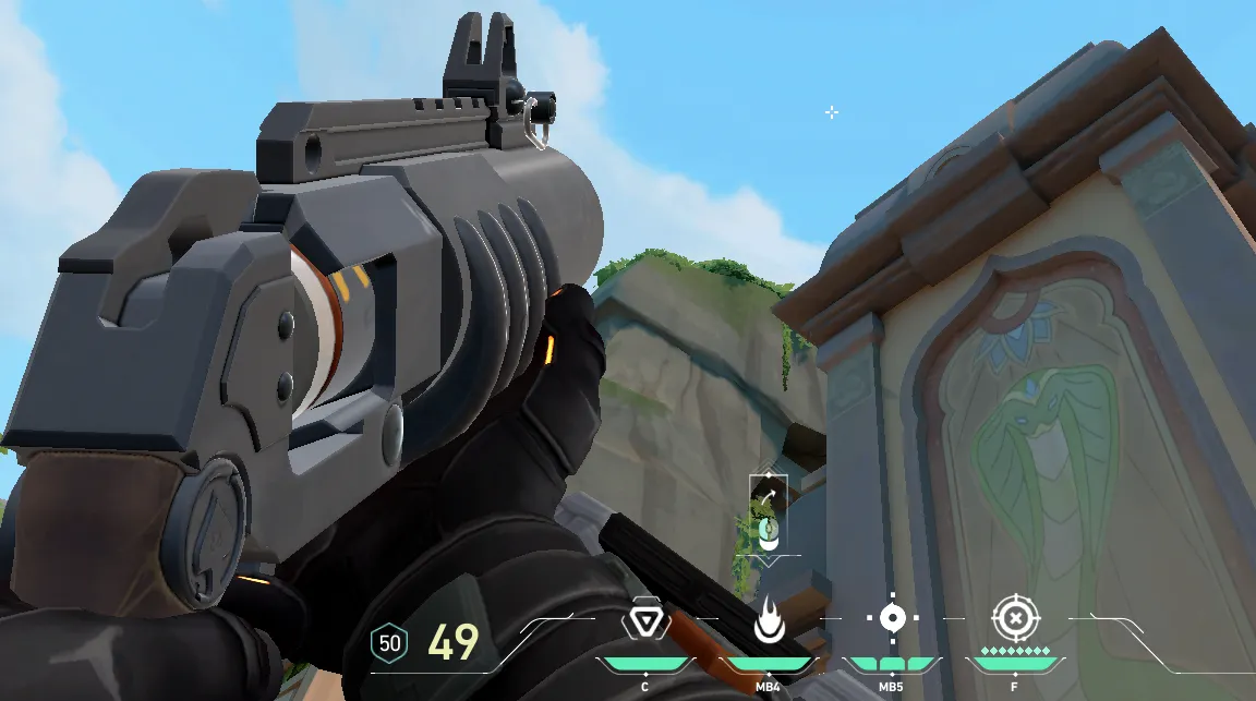 Brimstone Incendiary on Lotus Attack Site C — step 2 of 3: Aim — line up the shot